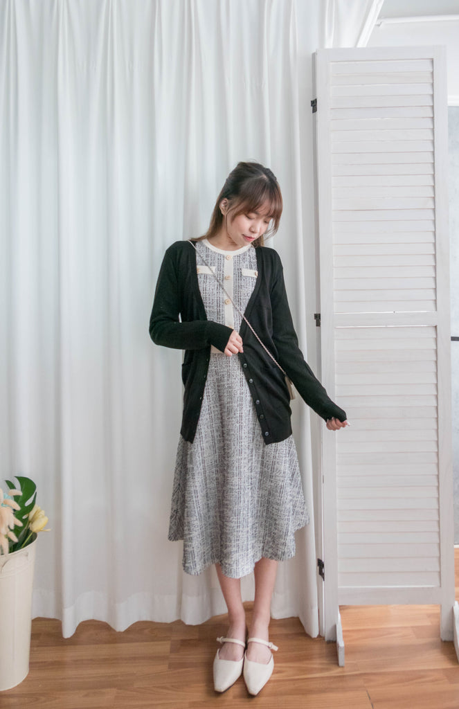 Thin Knit 溫柔百搭雙口袋薄針織中長外套, Cardigan / CD8121 (Wine Darkred sold out)