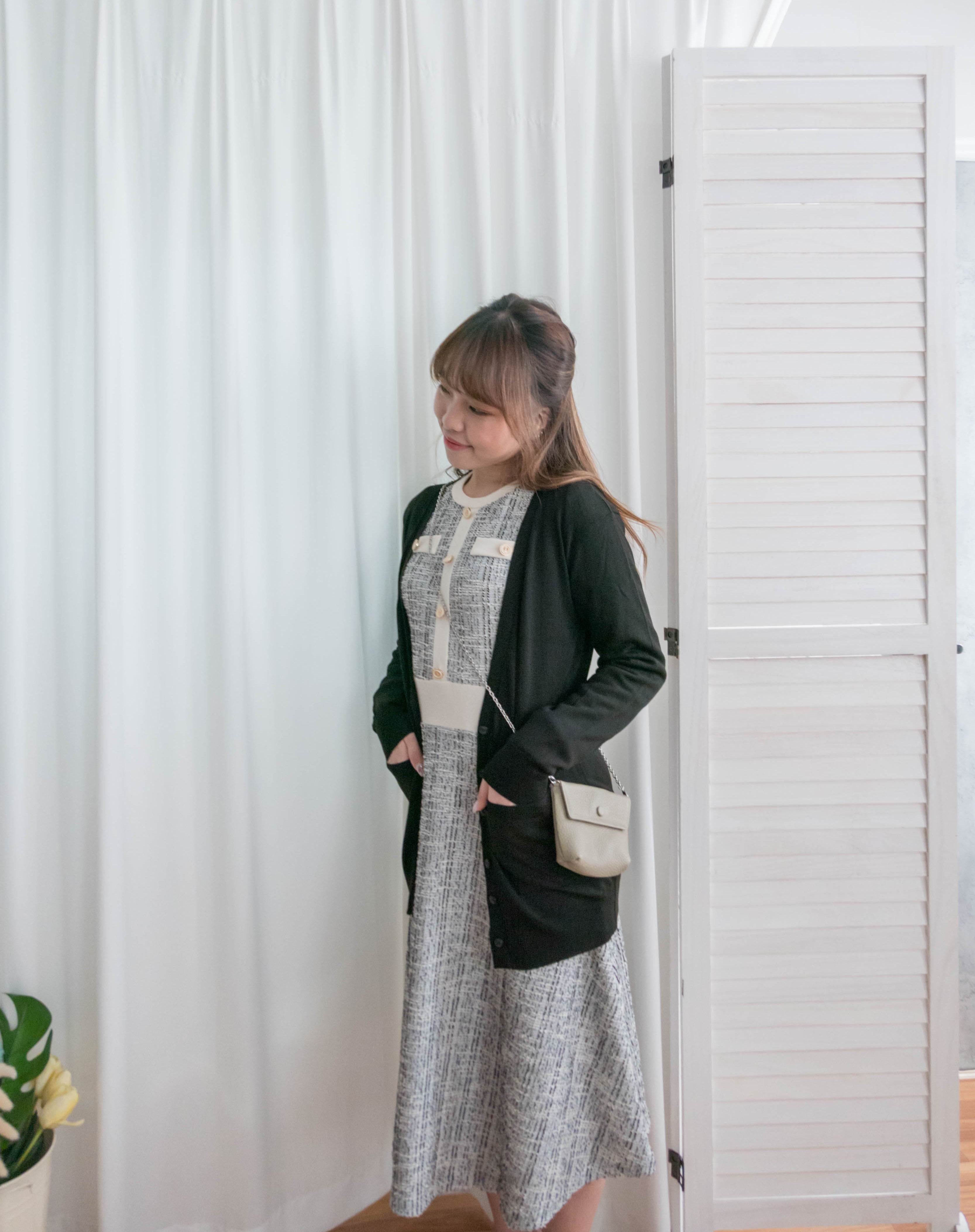 Thin Knit 溫柔百搭雙口袋薄針織中長外套, Cardigan / CD8121 (Wine Darkred sold out)