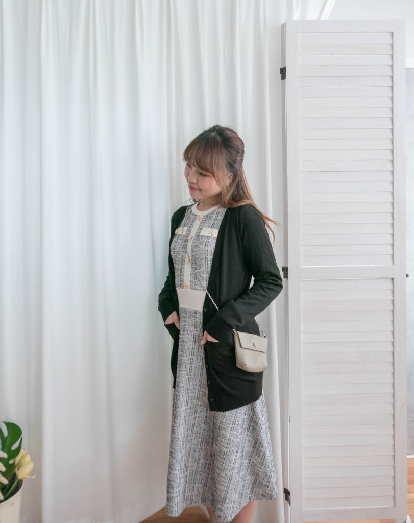 Thin Knit 溫柔百搭雙口袋薄針織中長外套, Cardigan / CD8121 (Wine Darkred sold out)