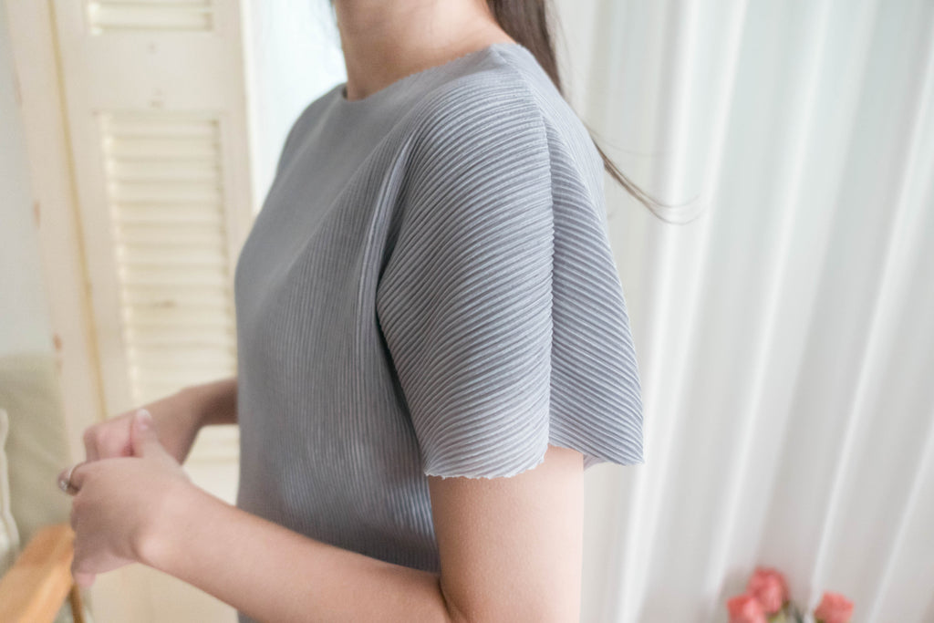 Sophie 舒適光澤質感條紋零駁線上衣, Blouse/ TP8894
