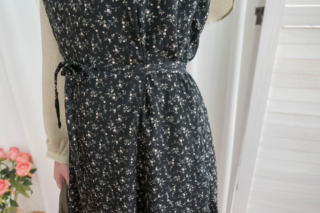 Floral Vest 細帶V領後背橡筋輕優雅吊帶裙, Dress/ DS9329 (Lightsteelblue sold out)