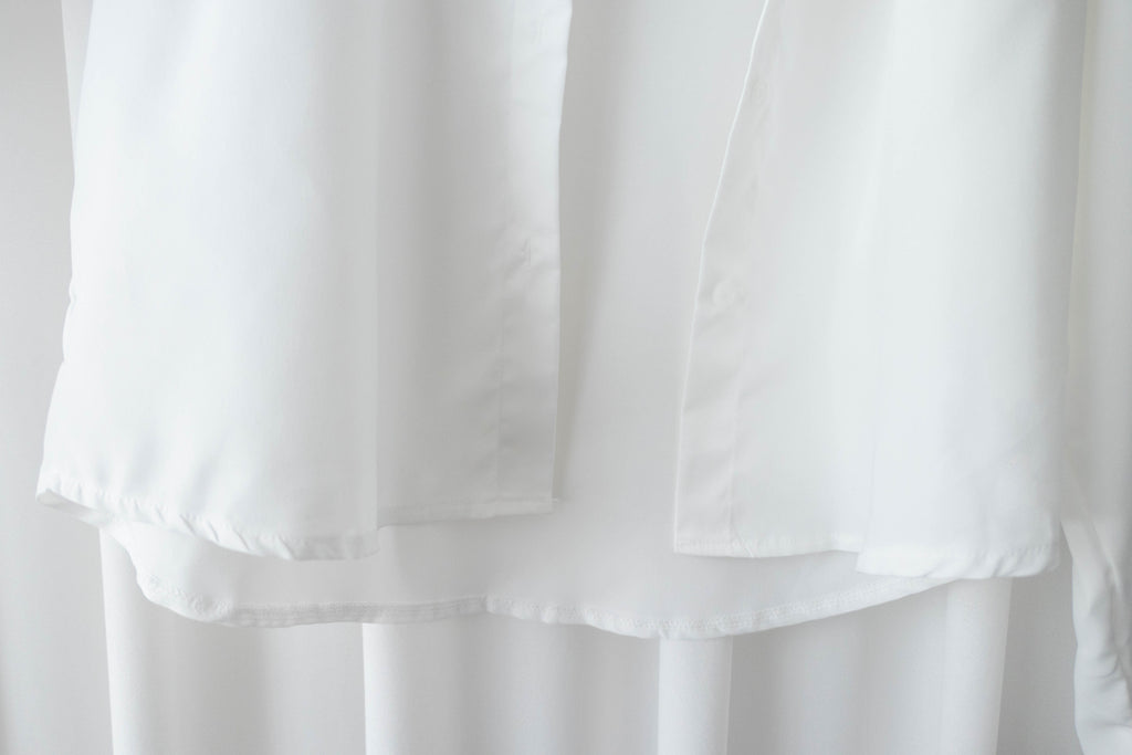 Neat Feminine 不易皺白色弧形衣尾百搭恤衫, Shirt / BU8966