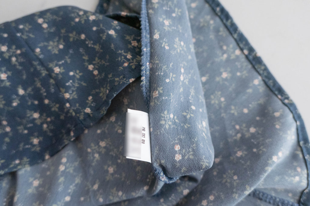 Floral Vest 細帶V領後背橡筋輕優雅吊帶裙, Dress/ DS9329 (Lightsteelblue sold out)