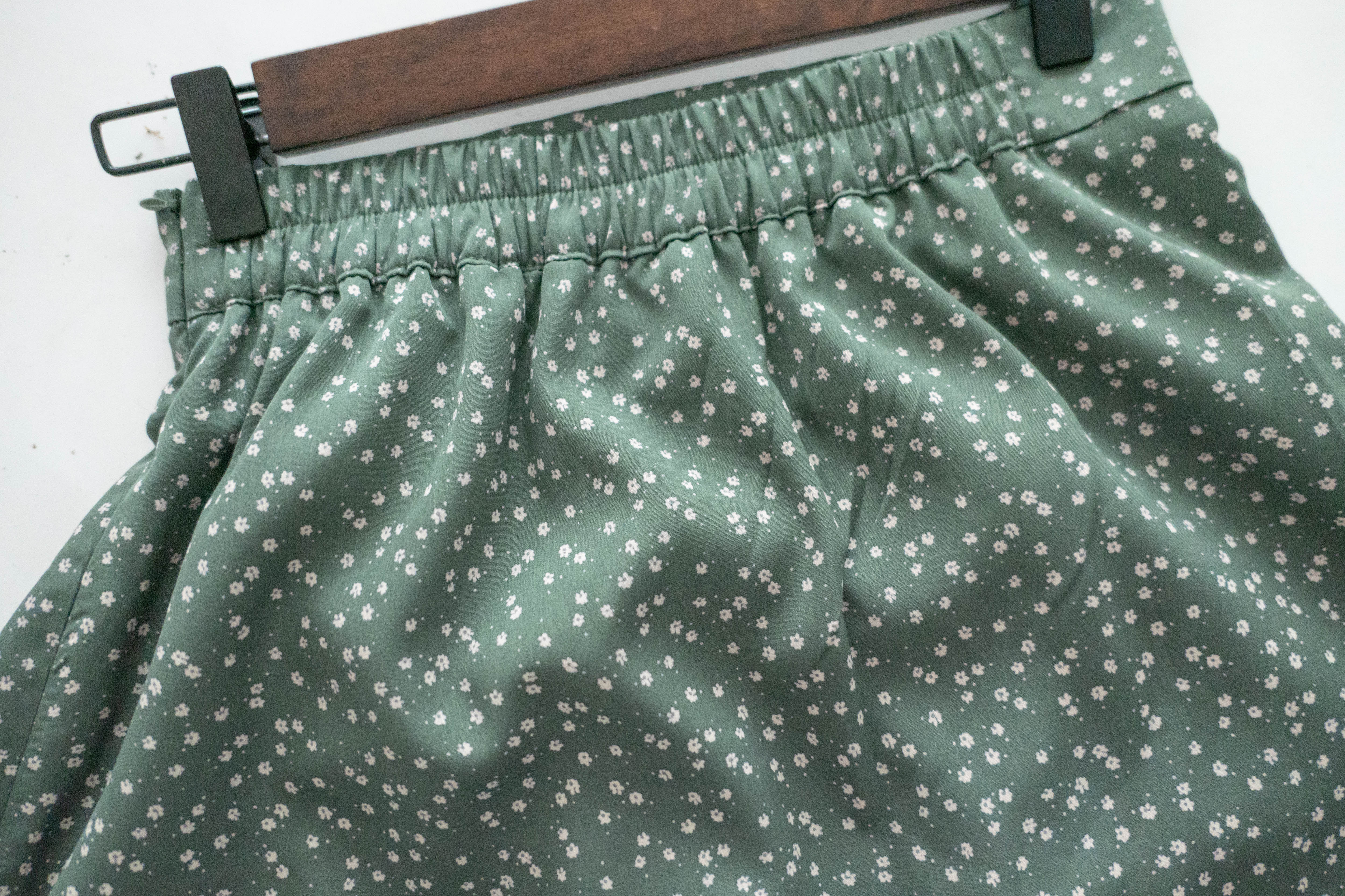 Egg Flower 雪紡雞蛋花側褶疊不規則傘裙, Skirt/ SK8740
