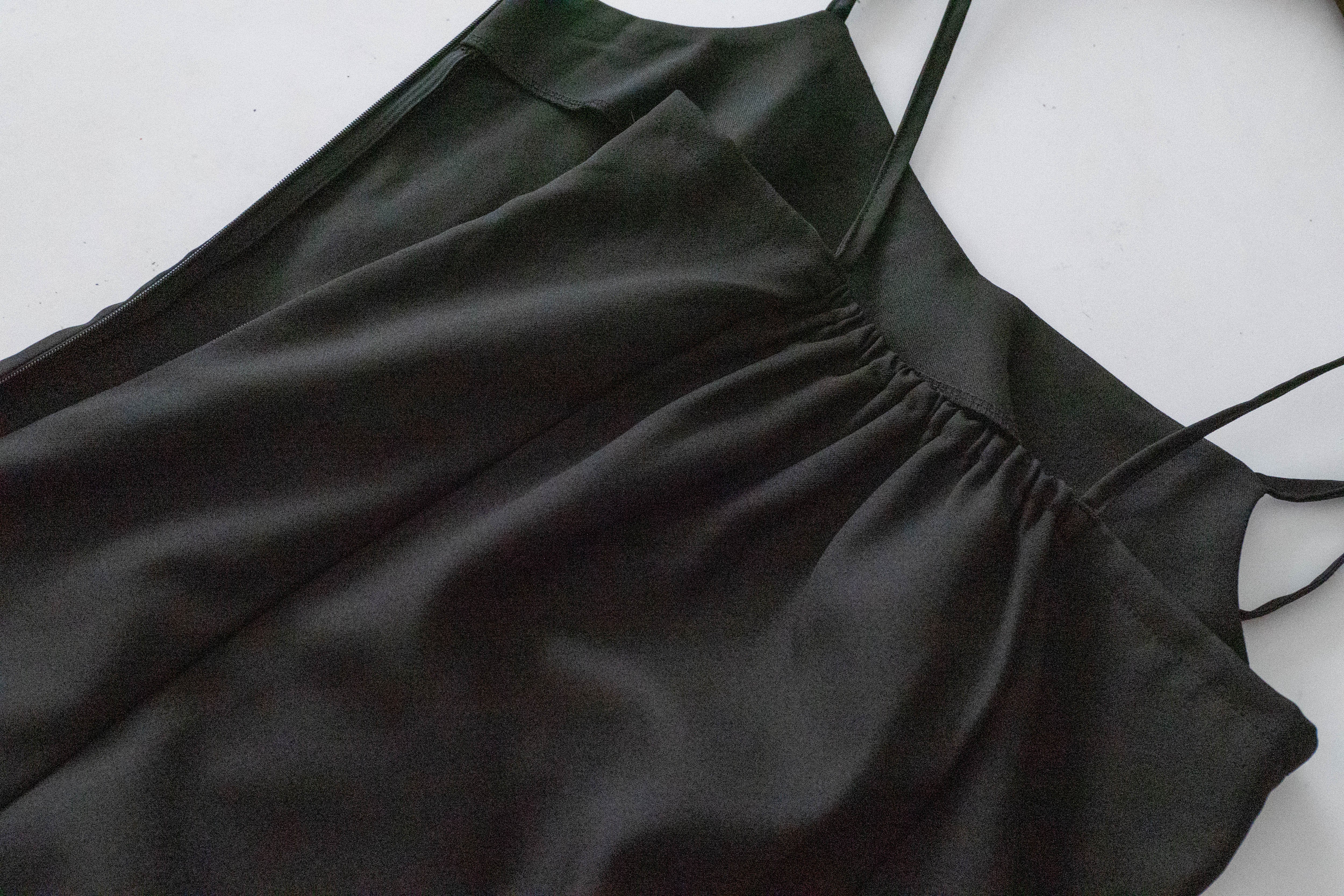 Vest 細帶v領後背橡筋輕優雅吊帶裙, Dress/ DS9323 (優雅混灰色 Grey sold out)
