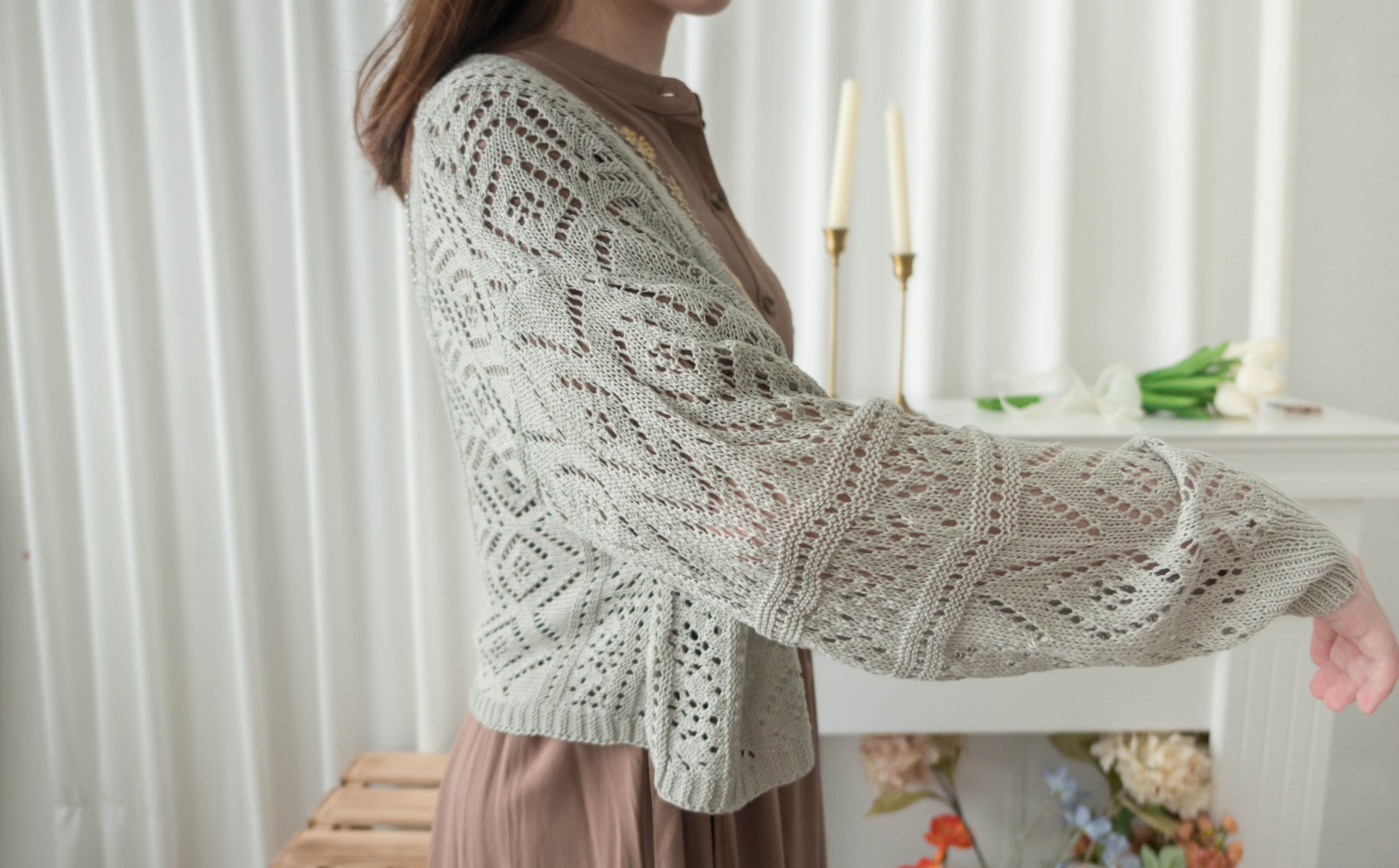 Weave 氣質幾何織紋通花外套, Cardigan/ CD8123