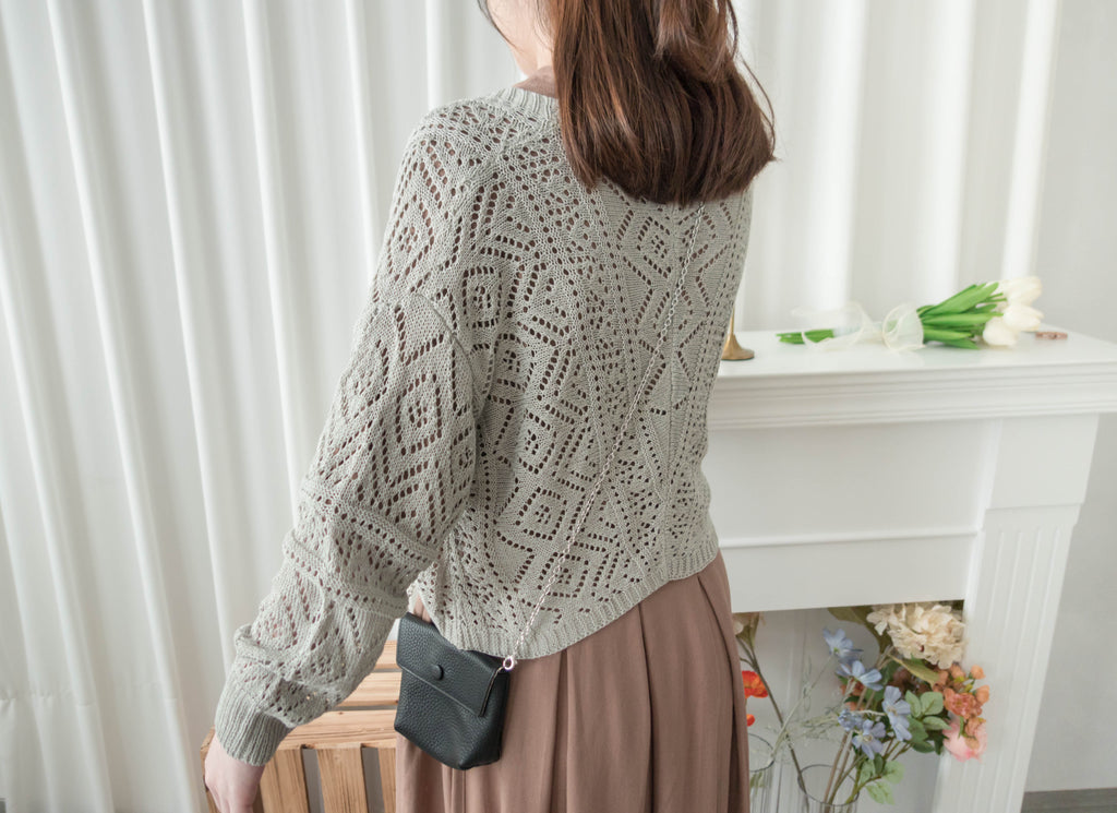 Weave 氣質幾何織紋通花外套, Cardigan/ CD8123