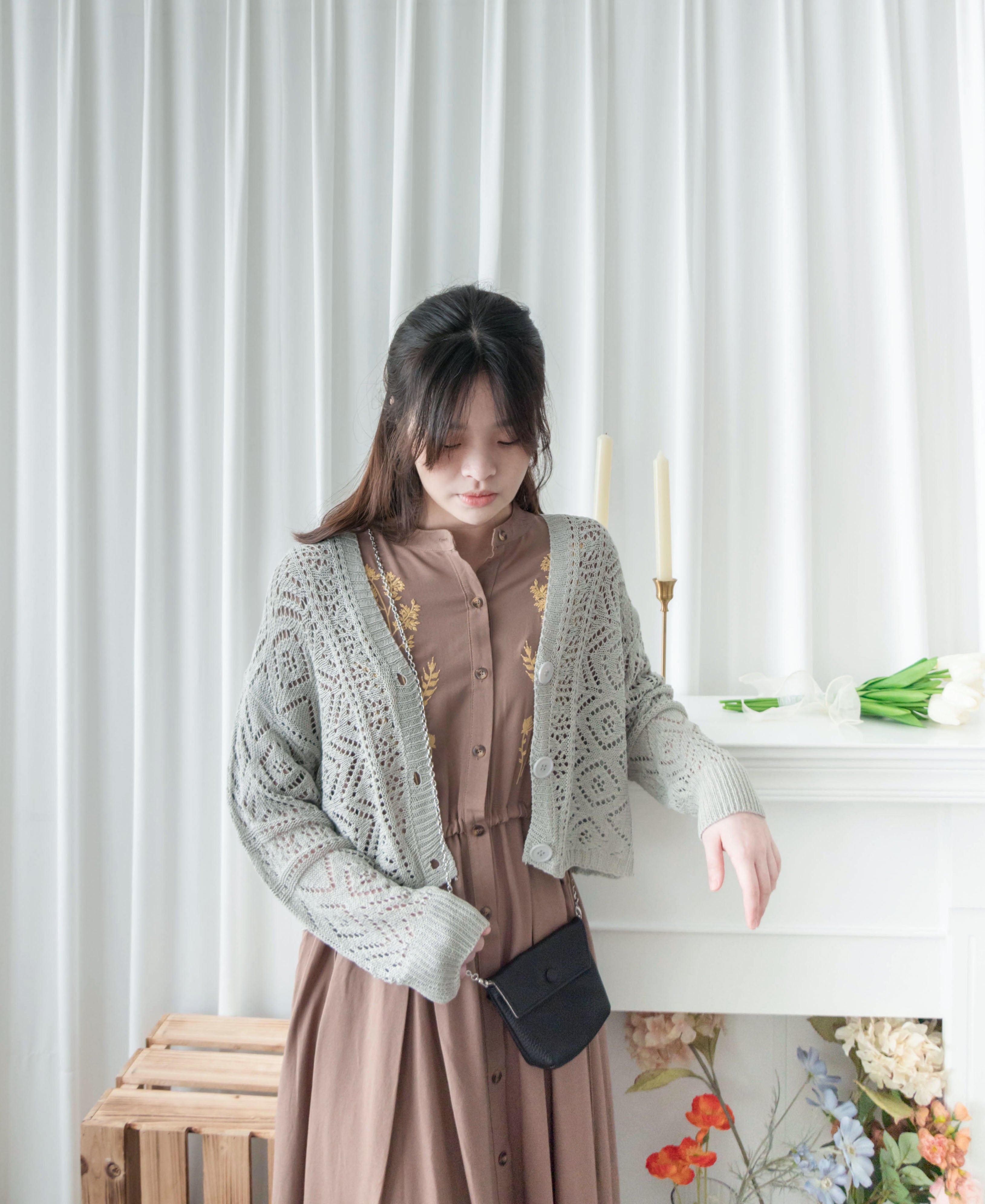 Weave 氣質幾何織紋通花外套, Cardigan/ CD8123