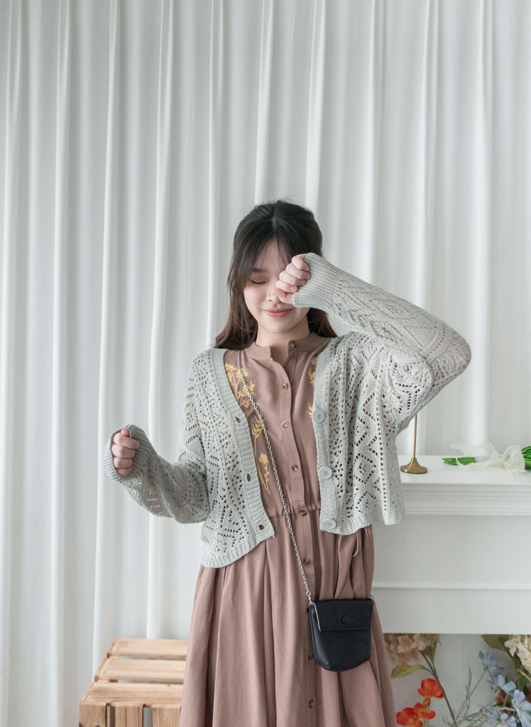 Weave 氣質幾何織紋通花外套, Cardigan/ CD8123