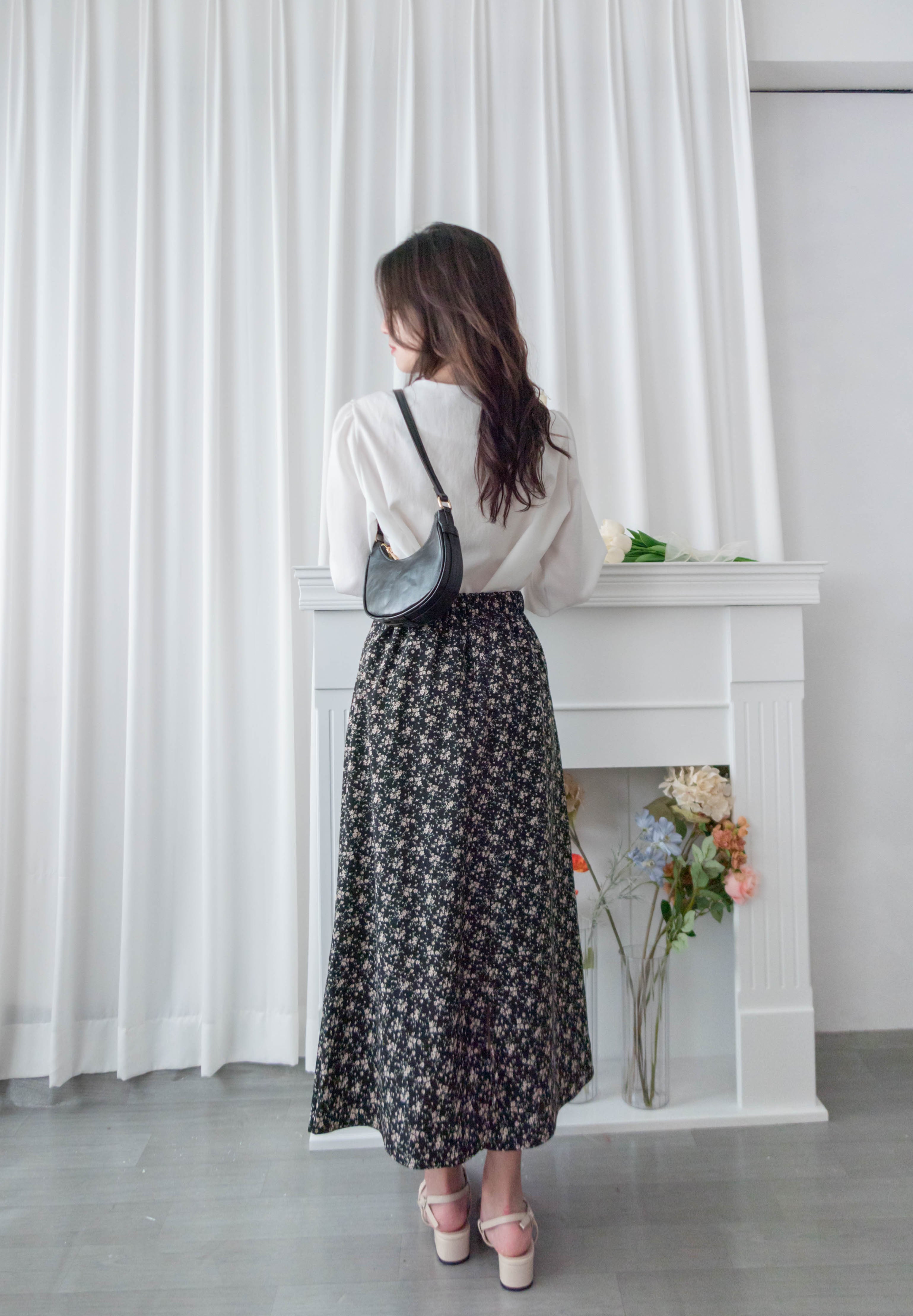 !Limited best deal! Ruffle collar 日常花邊方領口雪紡棉上衣, Blouse/ BU8971
