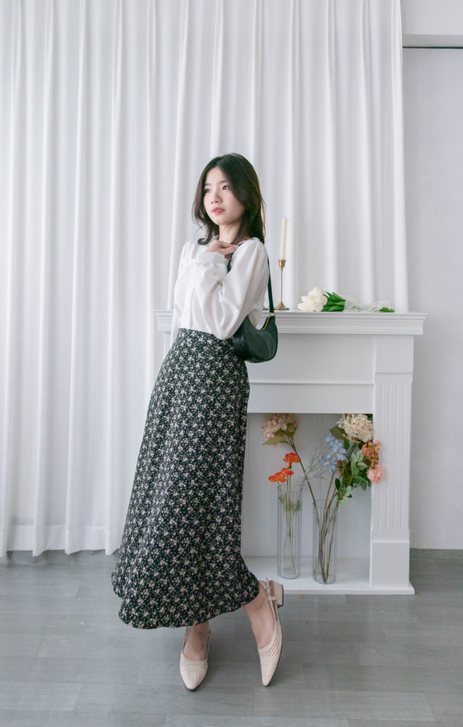 !Limited best deal! Ruffle collar 日常花邊方領口雪紡棉上衣, Blouse/ BU8971