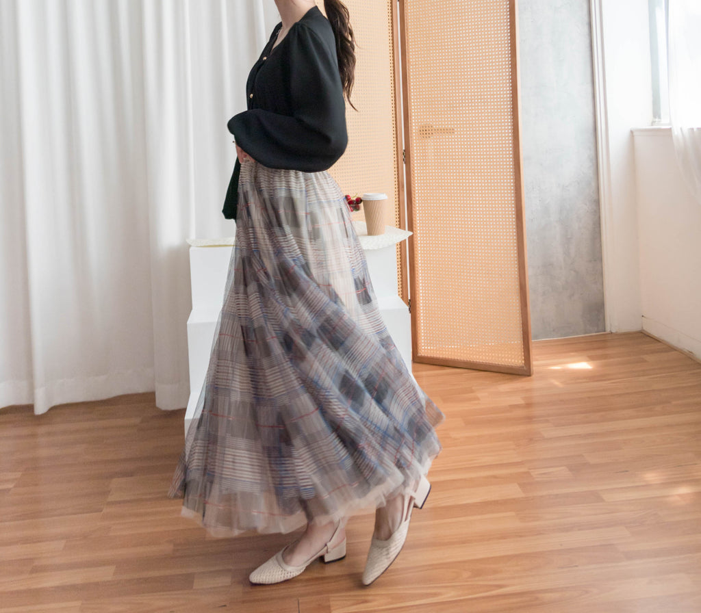 Pleated Collar 車褶圓領圓金鈕雪紡上衣, Blouse/ BU8973