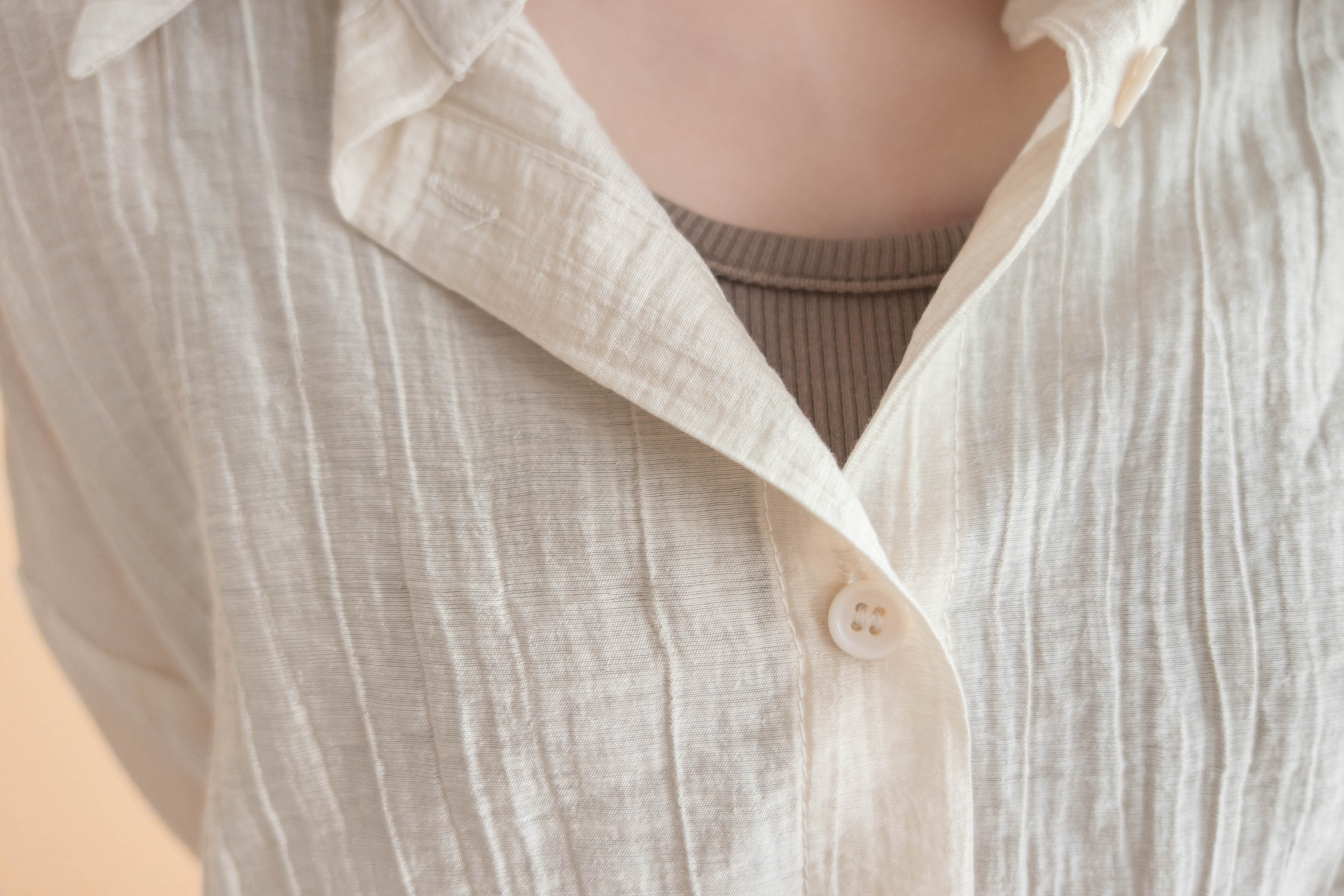 Vest Shirt 假兩件可露肩泡泡恤衫連背心, Shirt/ TP8905