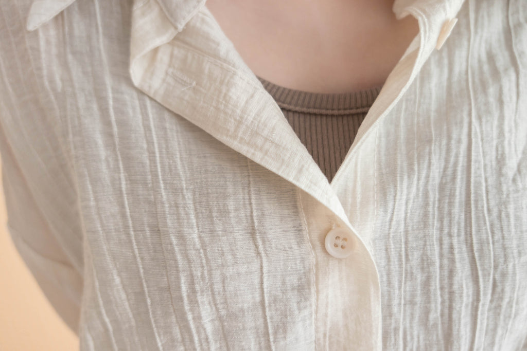Vest Shirt 假兩件可露肩泡泡恤衫連背心, Shirt/ TP8905