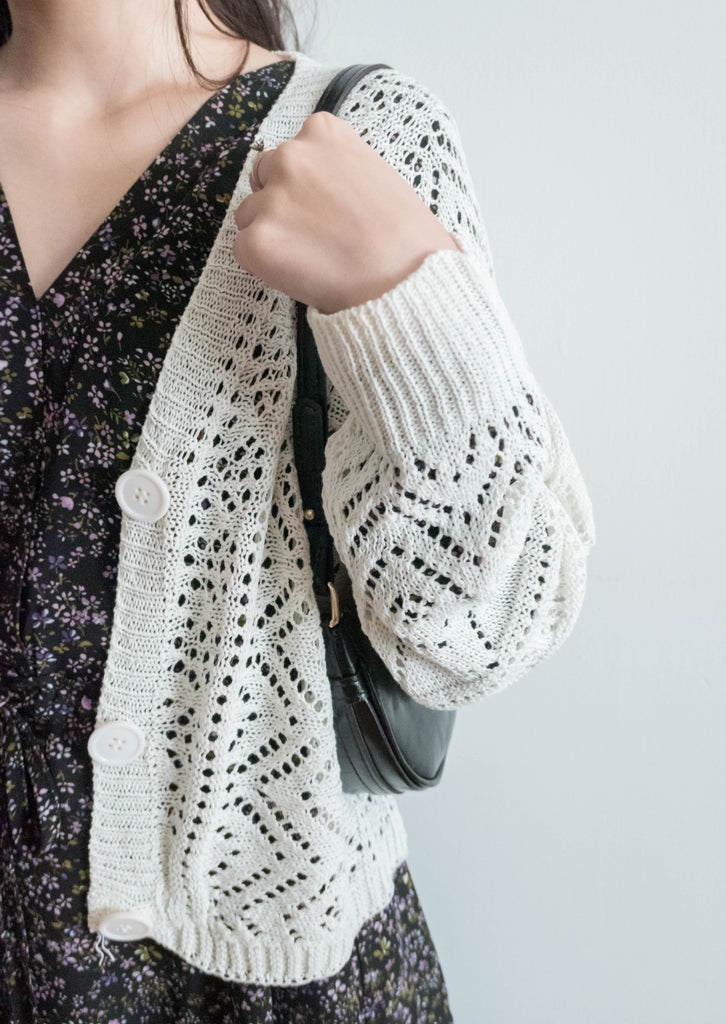 Weave 氣質幾何織紋通花外套, Cardigan/ CD8123