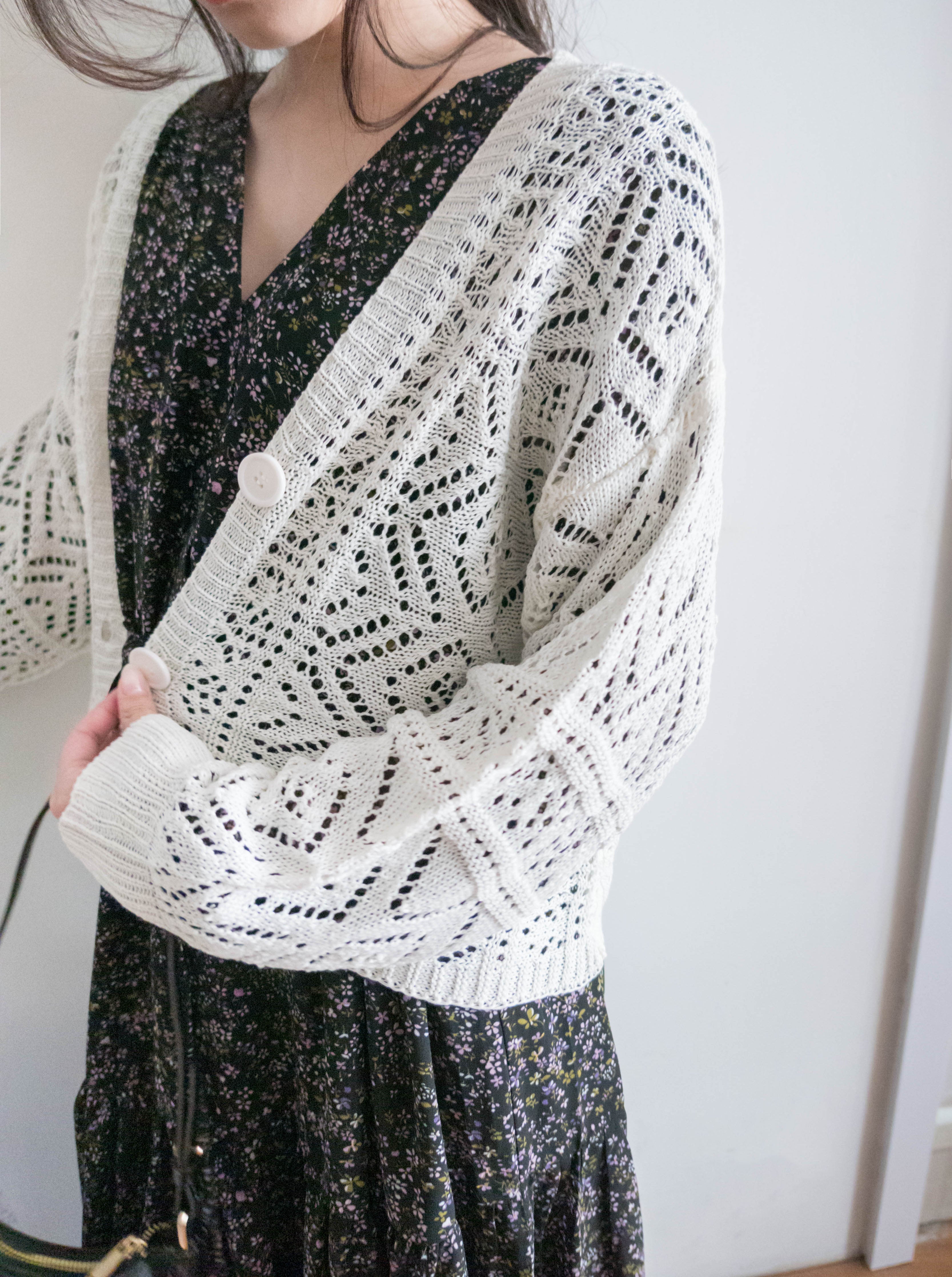 Weave 氣質幾何織紋通花外套, Cardigan/ CD8123