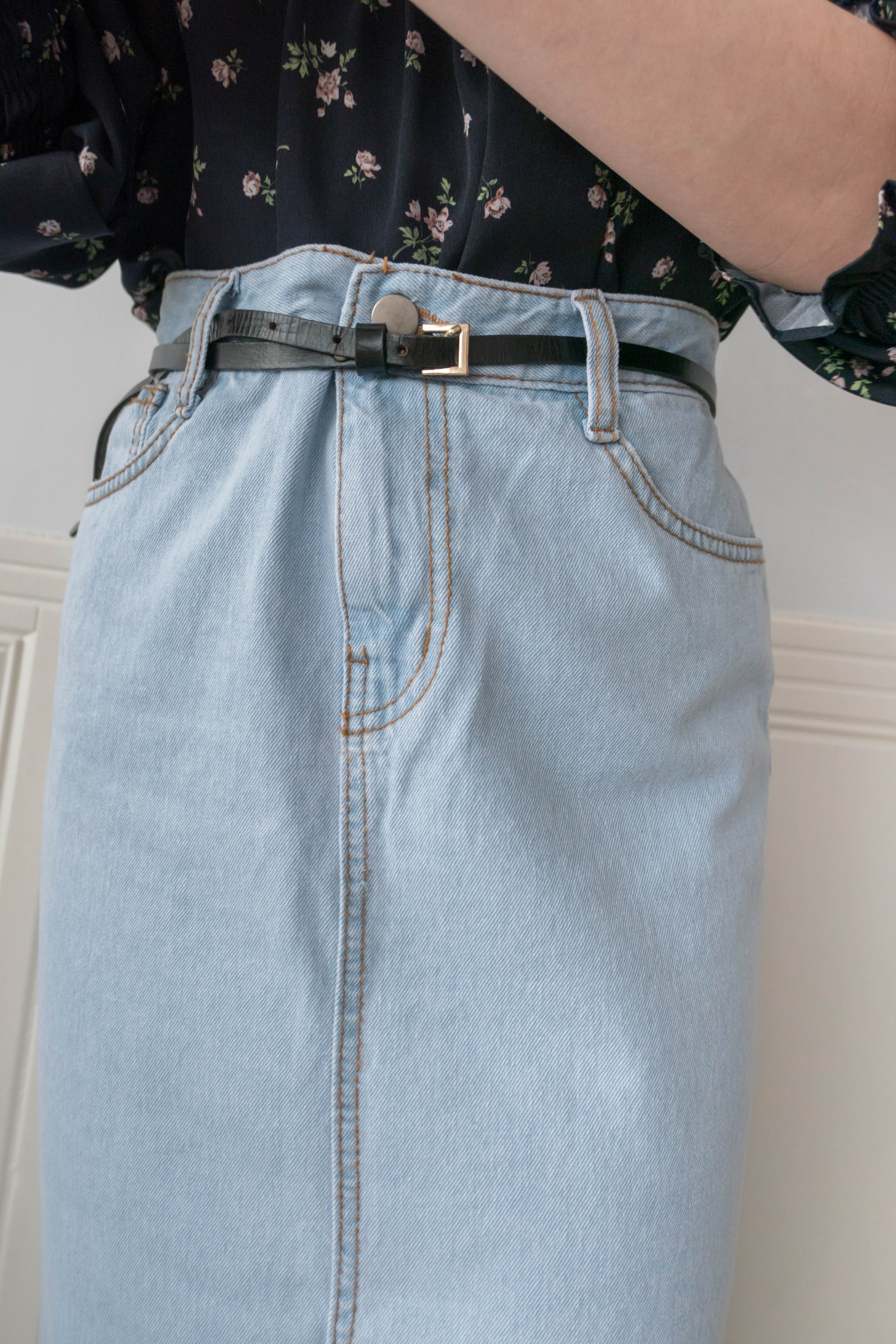 Denim 不貼直身側開叉牛仔裙, Skirt/ SK8742