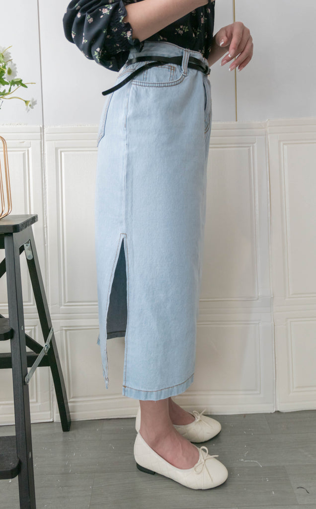 Denim 不貼直身側開叉牛仔裙, Skirt/ SK8742