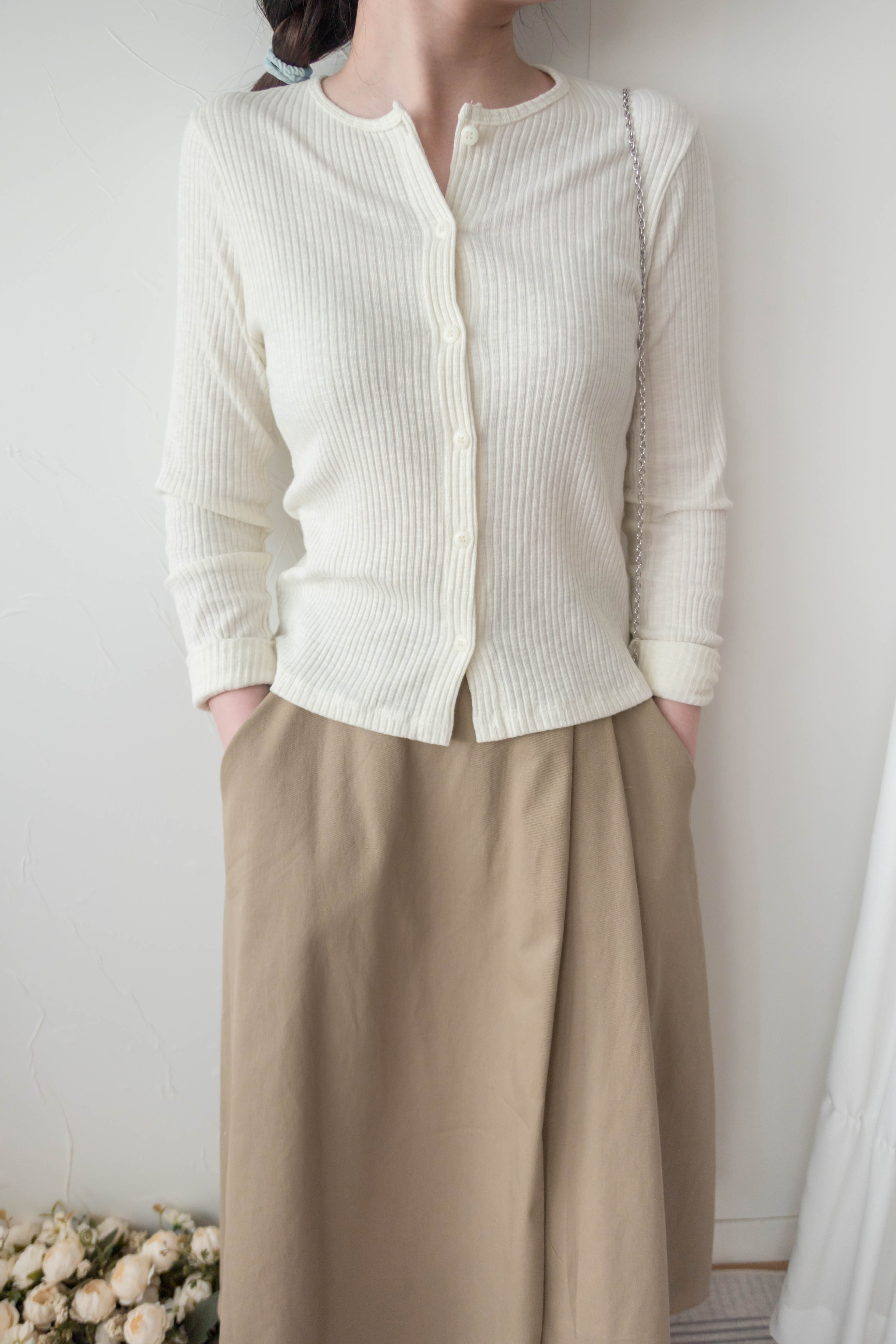 Asymmetrical 不規則口袋後橡筋傘裙, Skirt/ SK8741