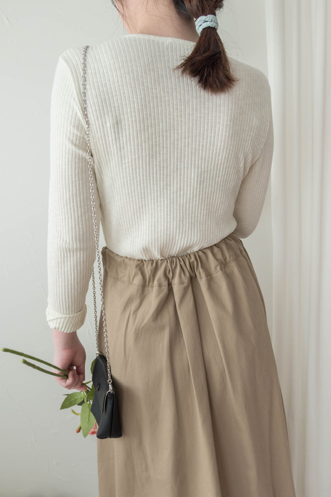 Asymmetrical 不規則口袋後橡筋傘裙, Skirt/ SK8741