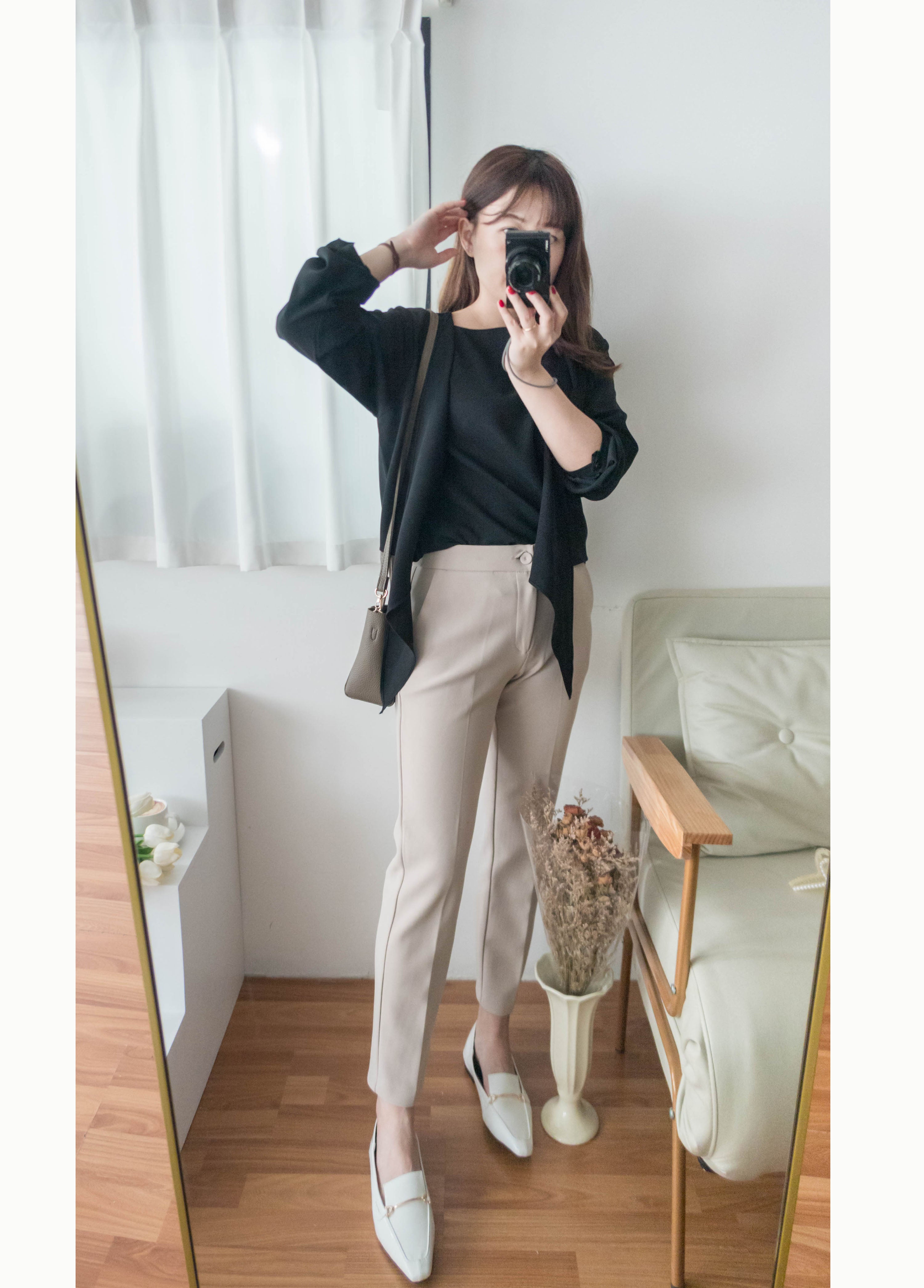 One Piece 氣質假兩件仿套裝上衣, Blouse/ BU8970 (LightSteelBlue sold out)