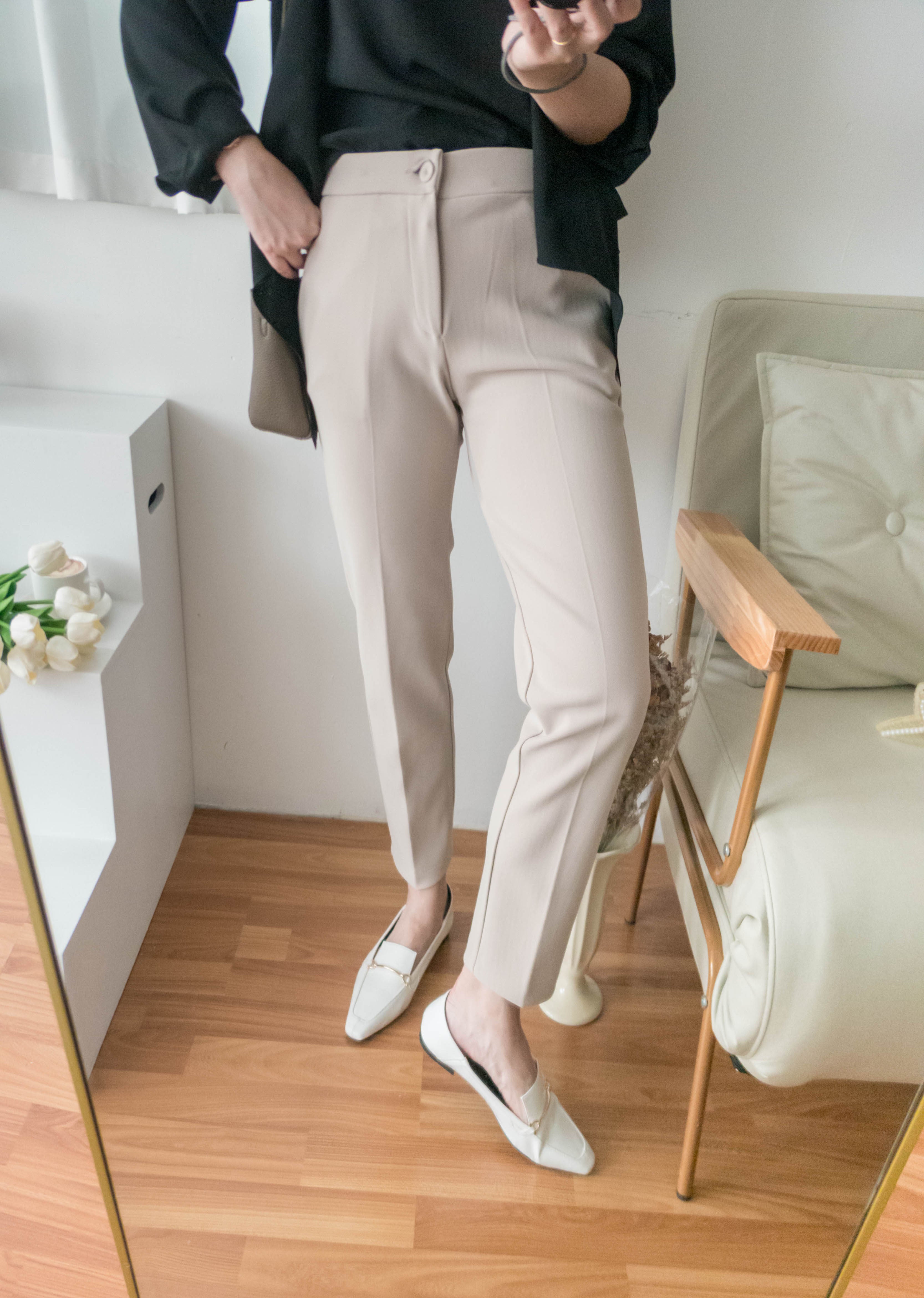 Beige 全彈性質料修腳不貼西褲, Pants/ PT8397