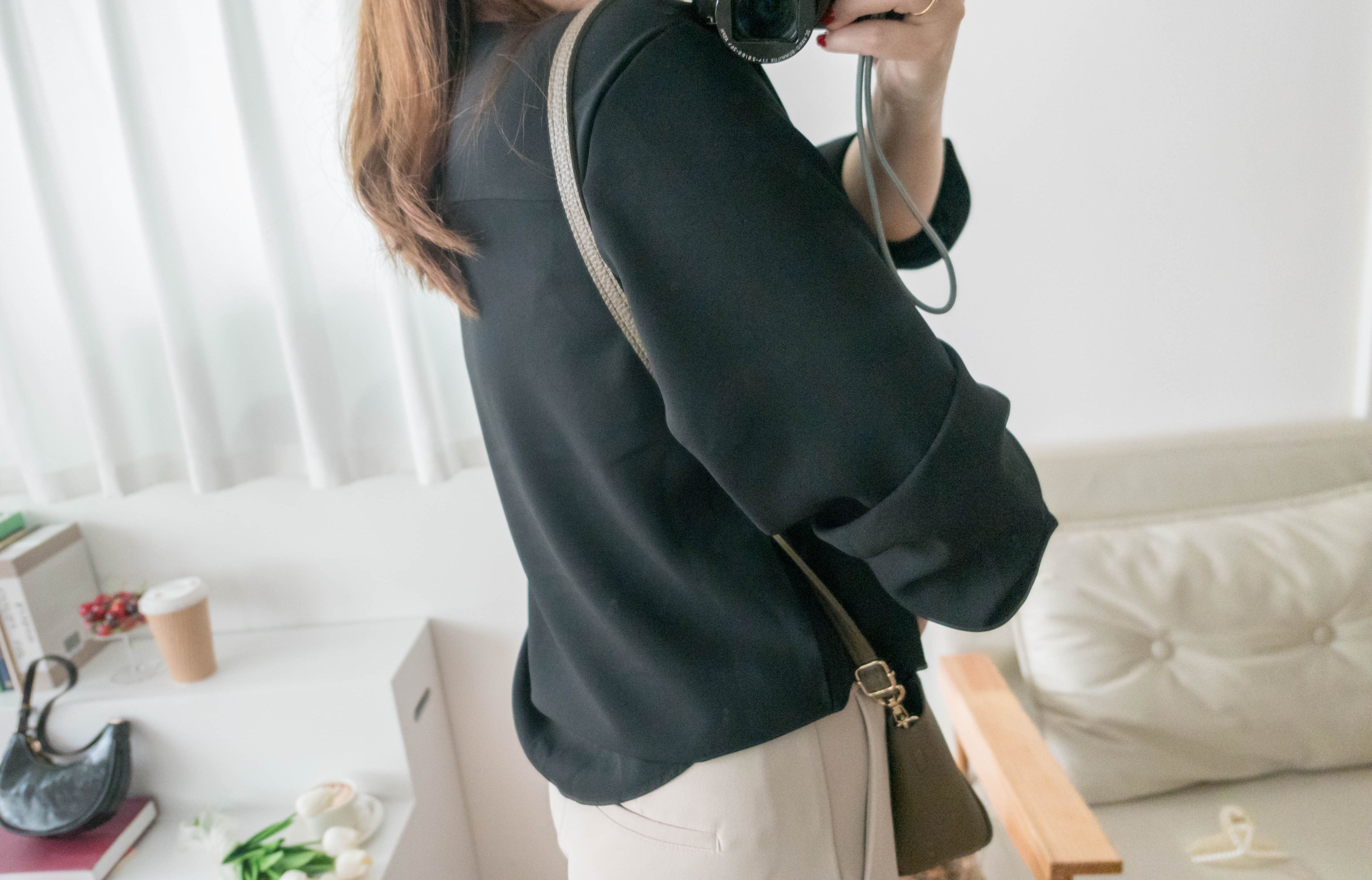 One Piece 氣質假兩件仿套裝上衣, Blouse/ BU8970 (LightSteelBlue sold out)
