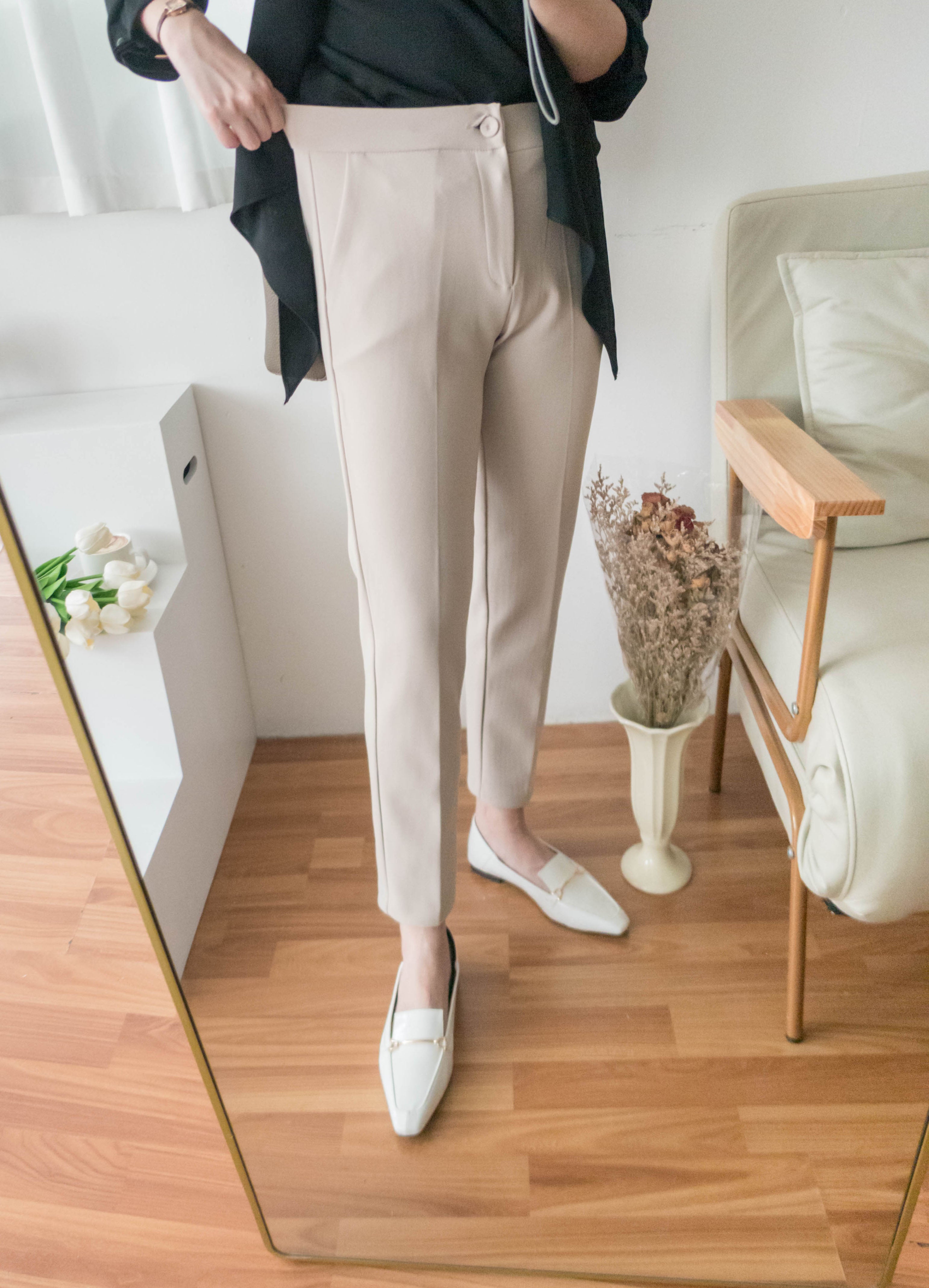 Beige 全彈性質料修腳不貼西褲, Pants/ PT8397