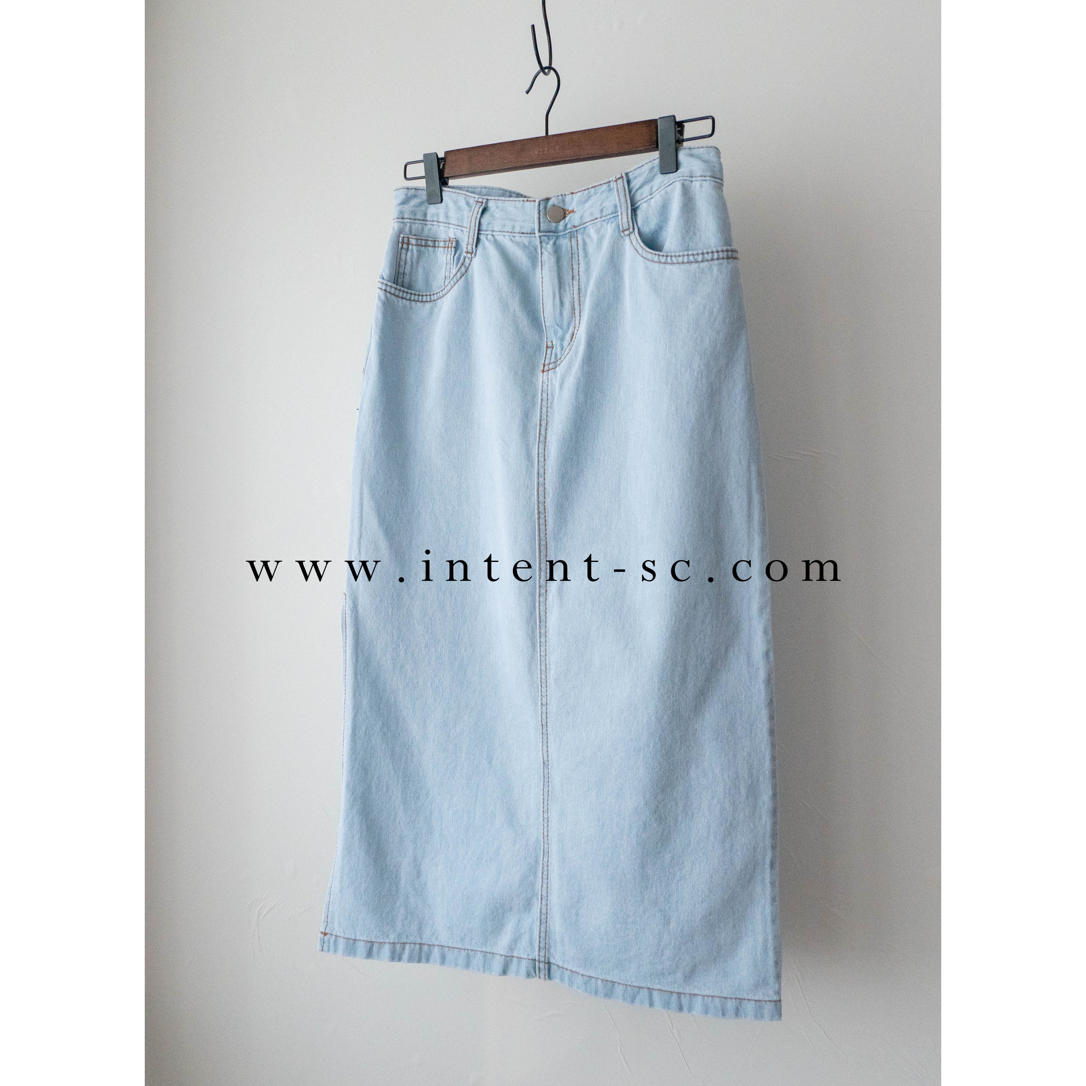 Denim 不貼直身側開叉牛仔裙, Skirt/ SK8742