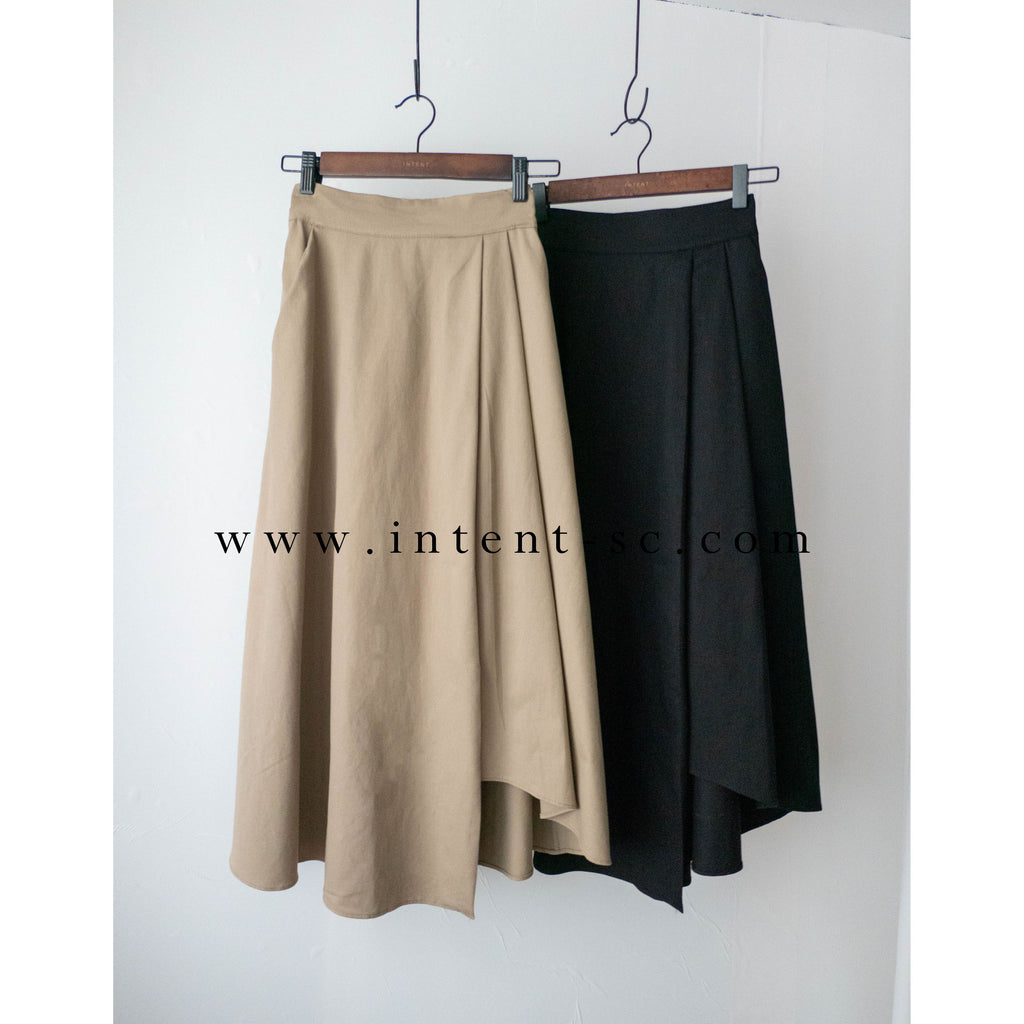 Asymmetrical 不規則口袋後橡筋傘裙, Skirt/ SK8741