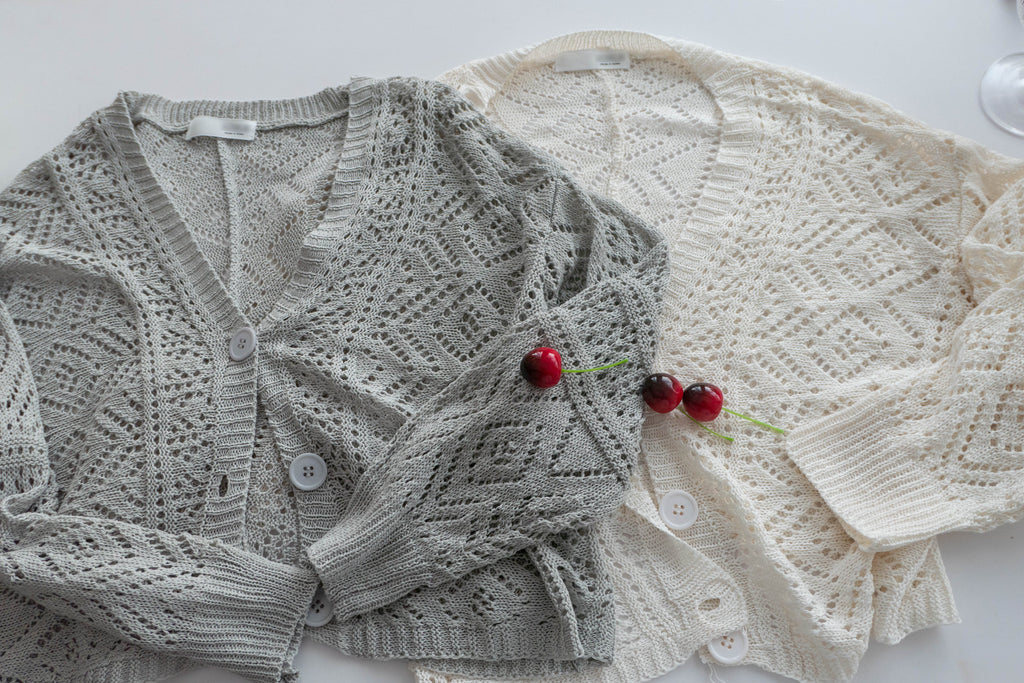 Weave 氣質幾何織紋通花外套, Cardigan/ CD8123