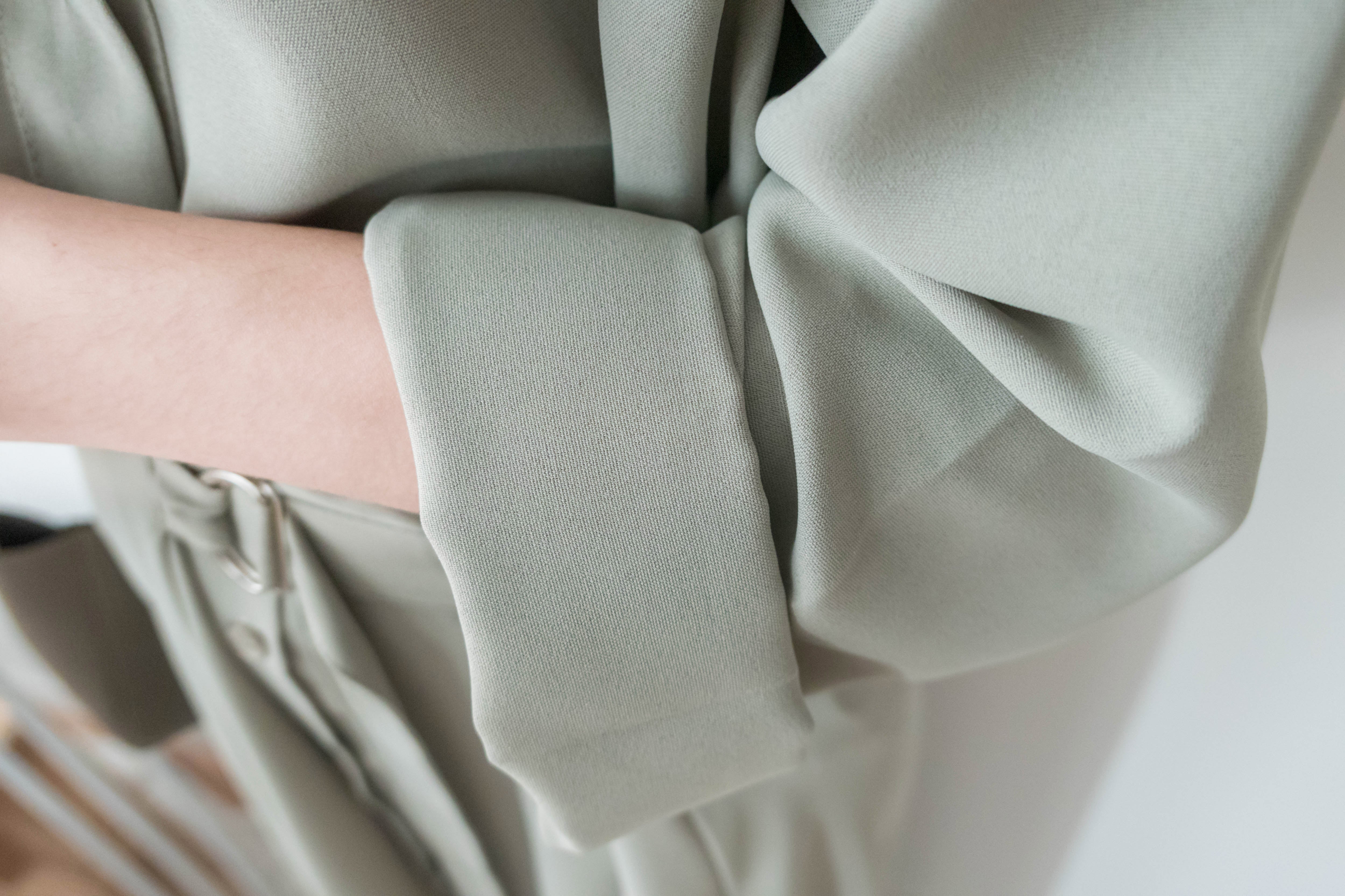 Mint Shirt 薄荷綠側修腰飄逸裙擺恤衫裙, Dress/ DS9344