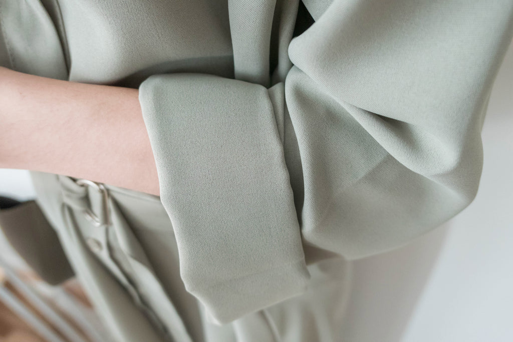 Mint Shirt 薄荷綠側修腰飄逸裙擺恤衫裙, Dress/ DS9344