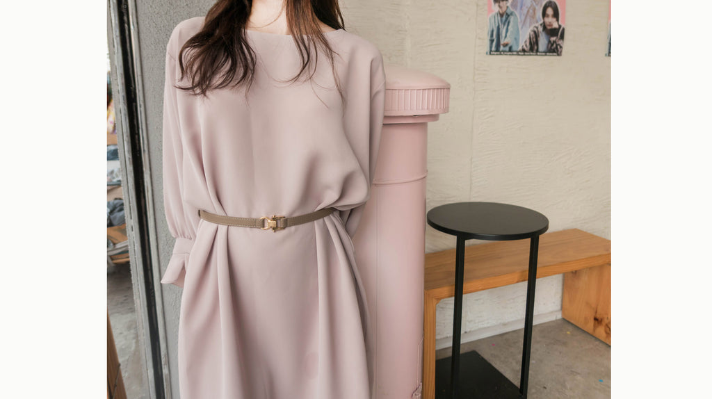 Petal Chiffon 雪紡側開叉花形袖口設計, Dress/ DS9345