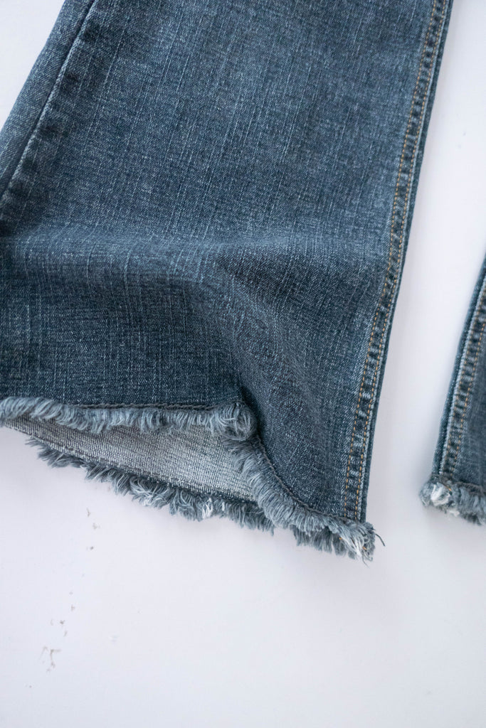 Flair Onni 全彈性洗水深藍高腰微喇叭褲, JEANS/ PT8399
