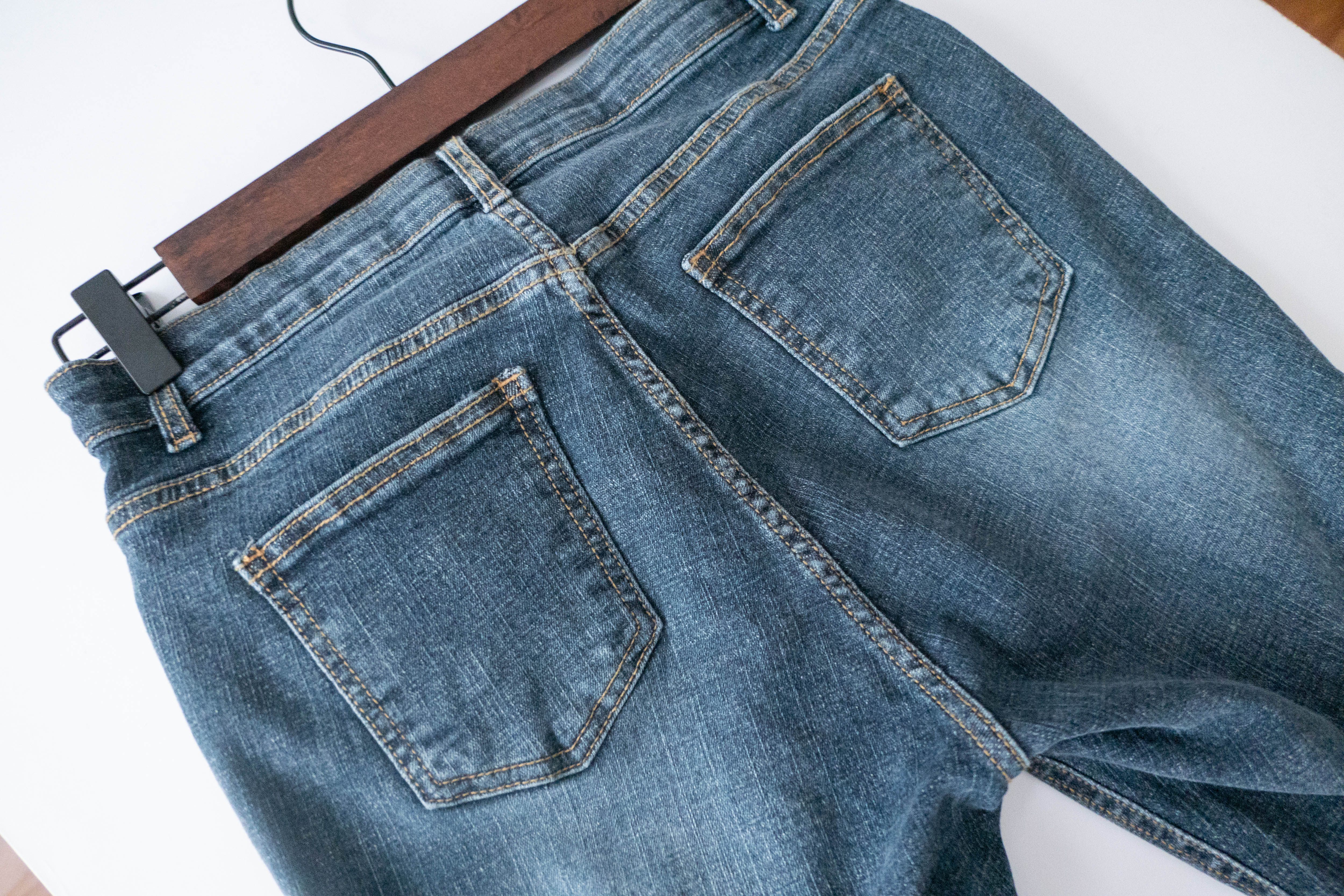 Flair Onni 全彈性洗水深藍高腰微喇叭褲, JEANS/ PT8399