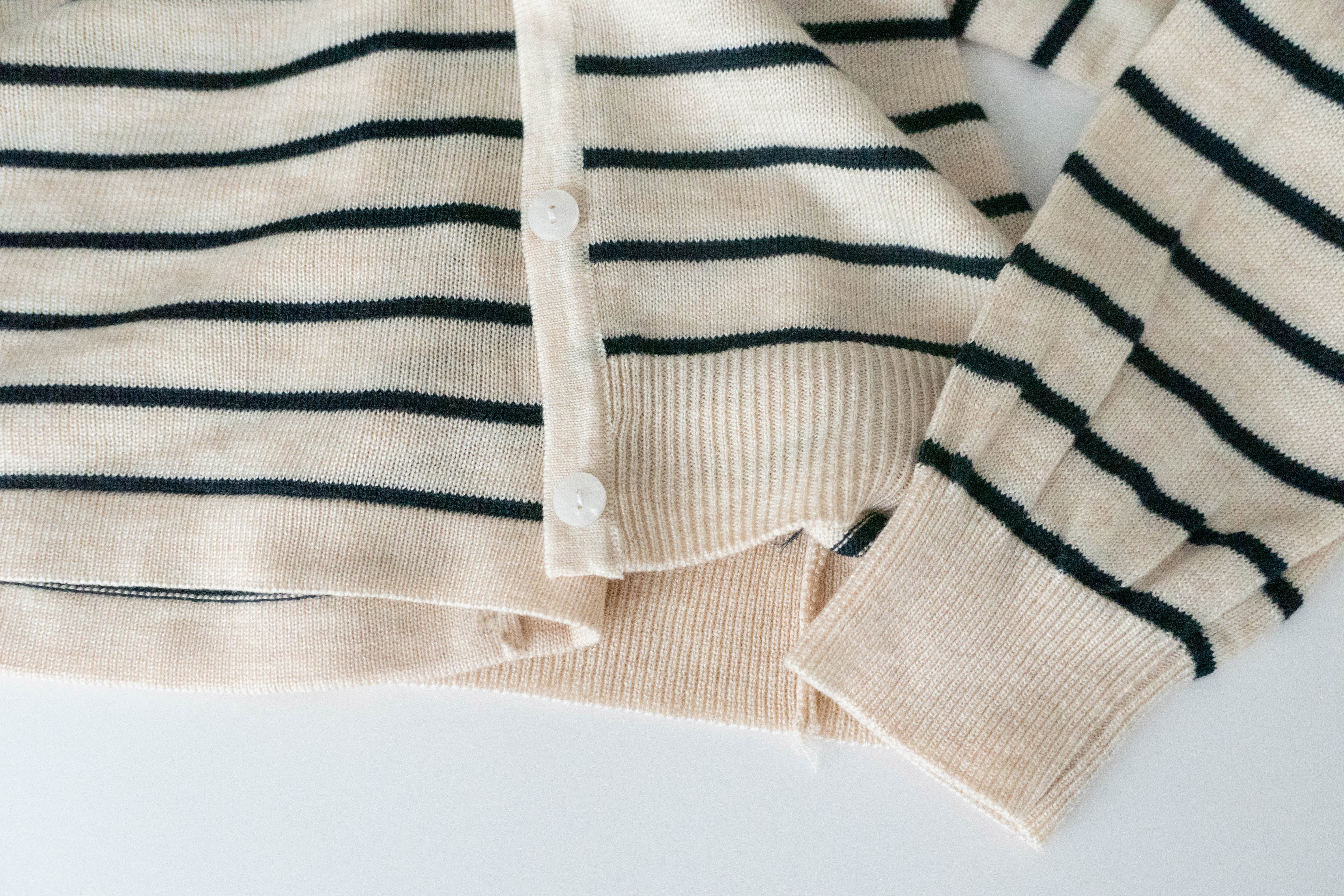 Stripe Set 棉線料平領吊帶連外套, Set/ TP8902 (ivory sold out)