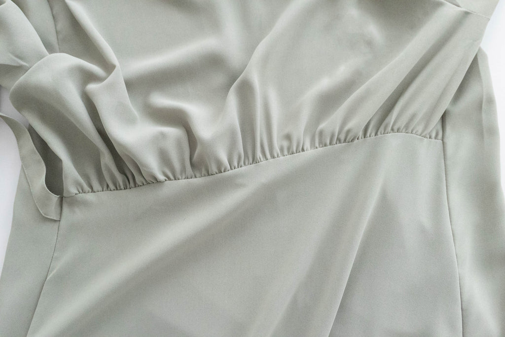 Mint Shirt 薄荷綠側修腰飄逸裙擺恤衫裙, Dress/ DS9344