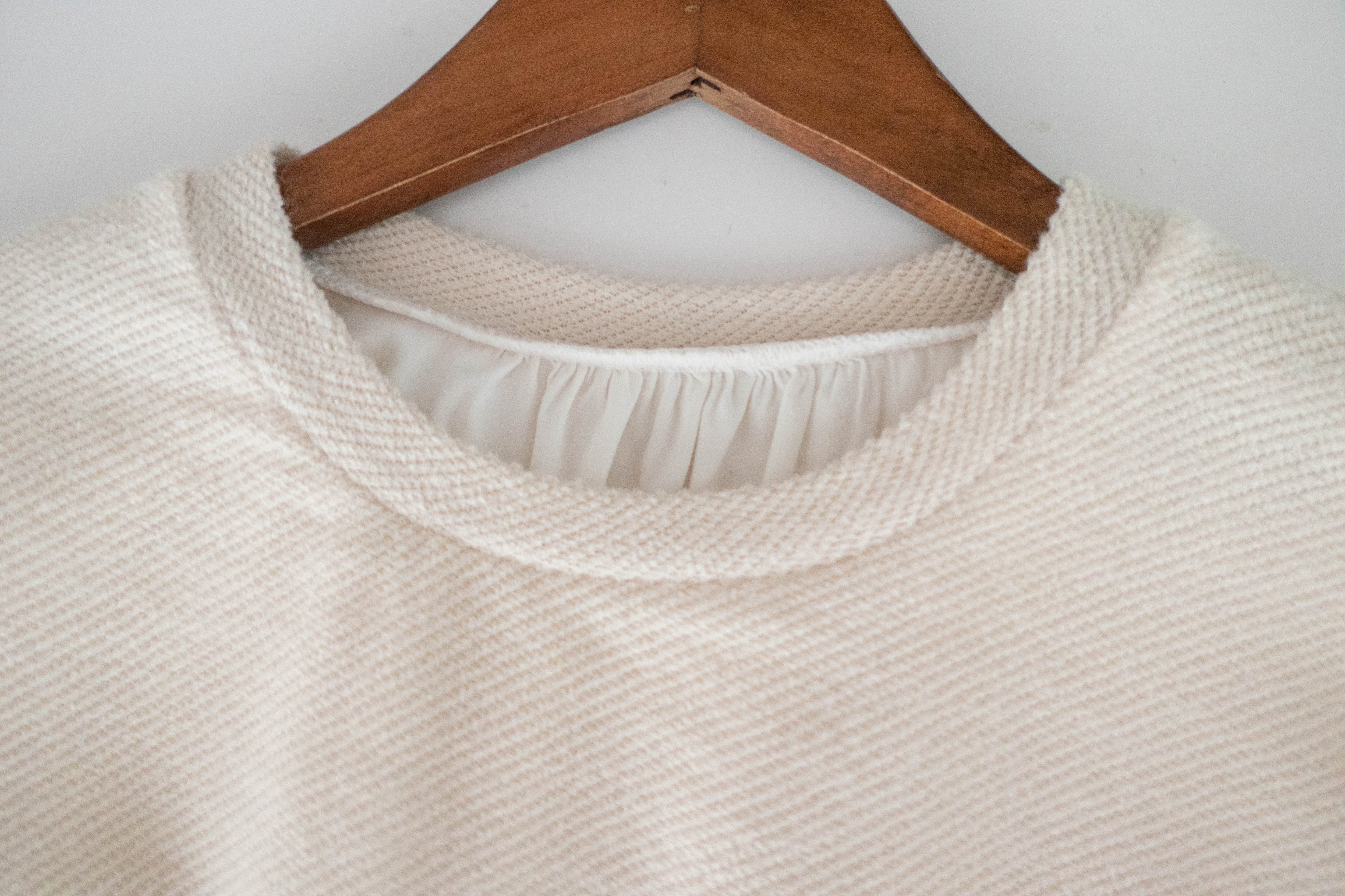 Crop Shirt 假兩件短線衫拼恤衫, Top/ TP8898 (Ivory sold out)