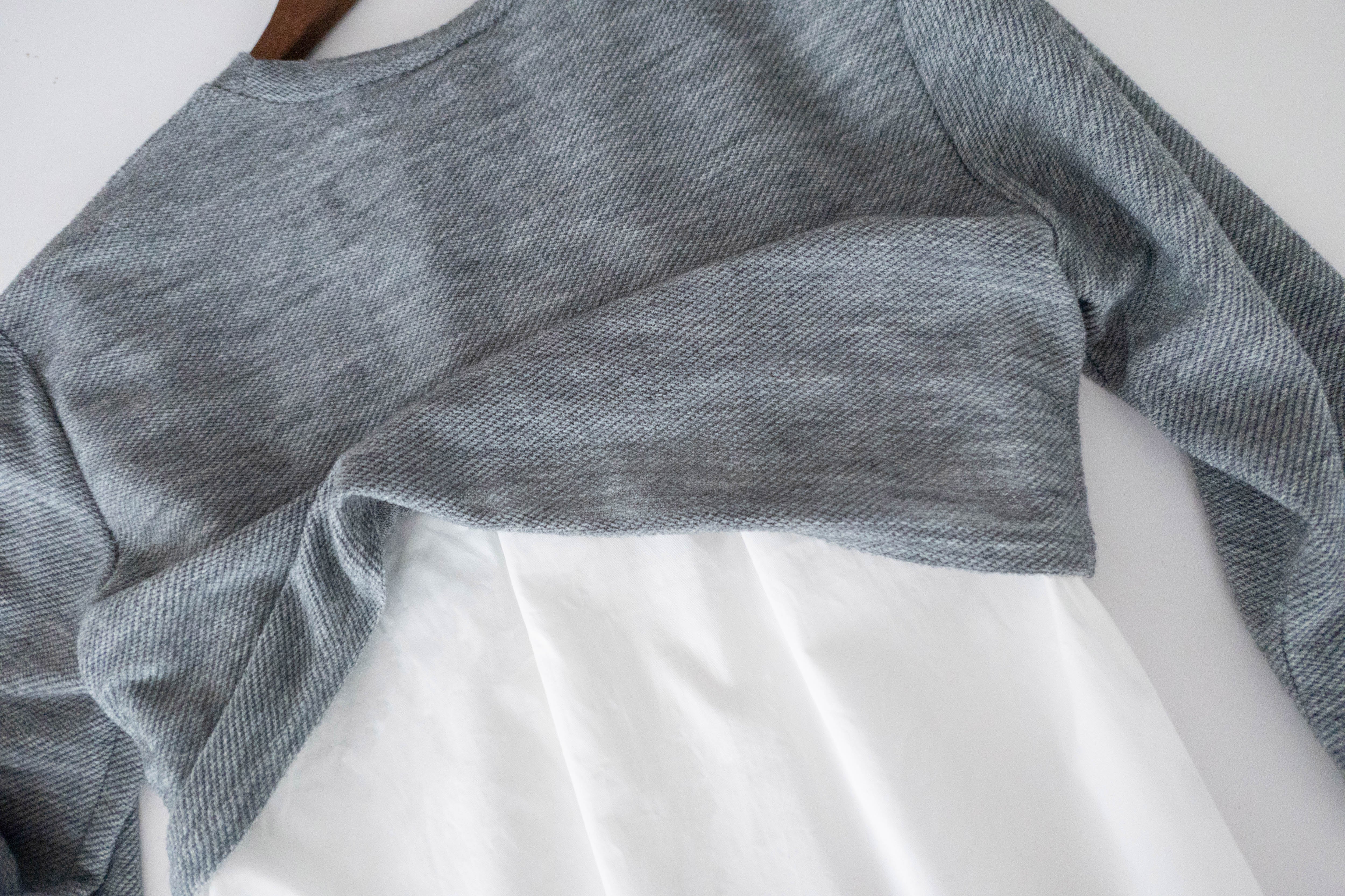 Crop Shirt 假兩件短線衫拼恤衫, Top/ TP8898 (Ivory sold out)