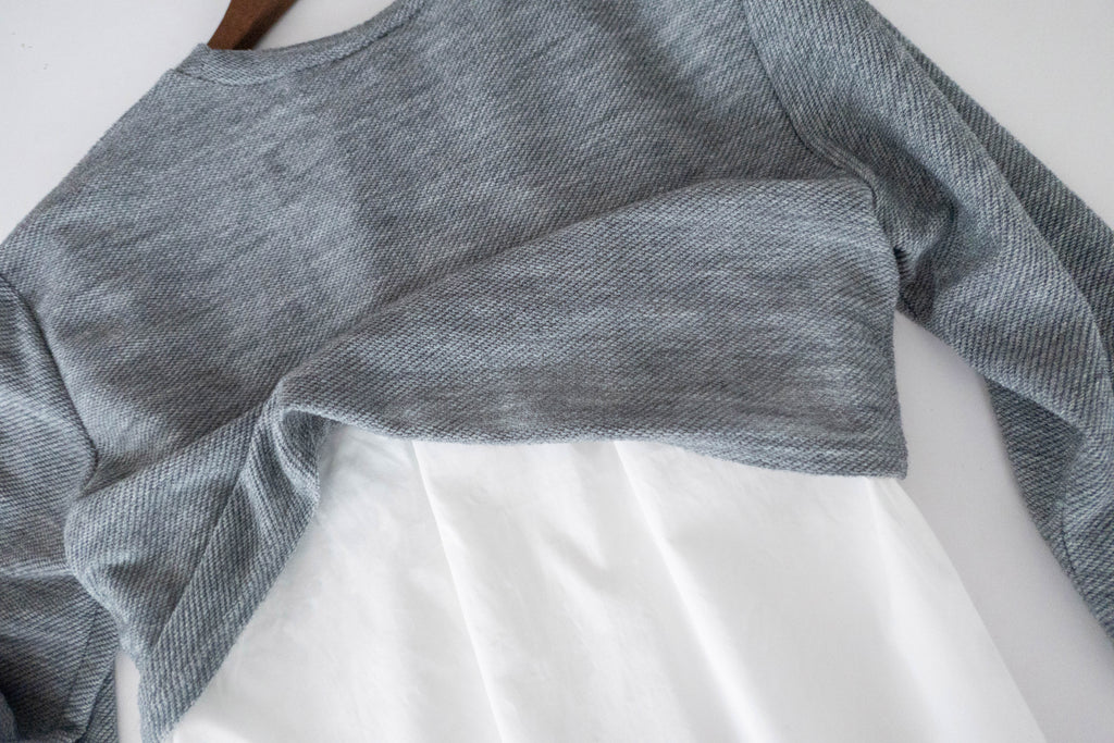 Crop Shirt 假兩件短線衫拼恤衫, Top/ TP8898 (Ivory sold out)