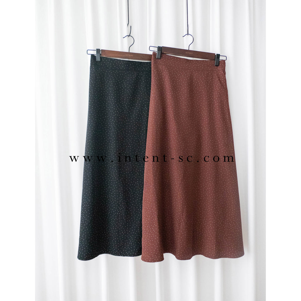 Snow Dot 雪花點點微光澤傘長裙, Skirt/ SK8743 (brown sold out)