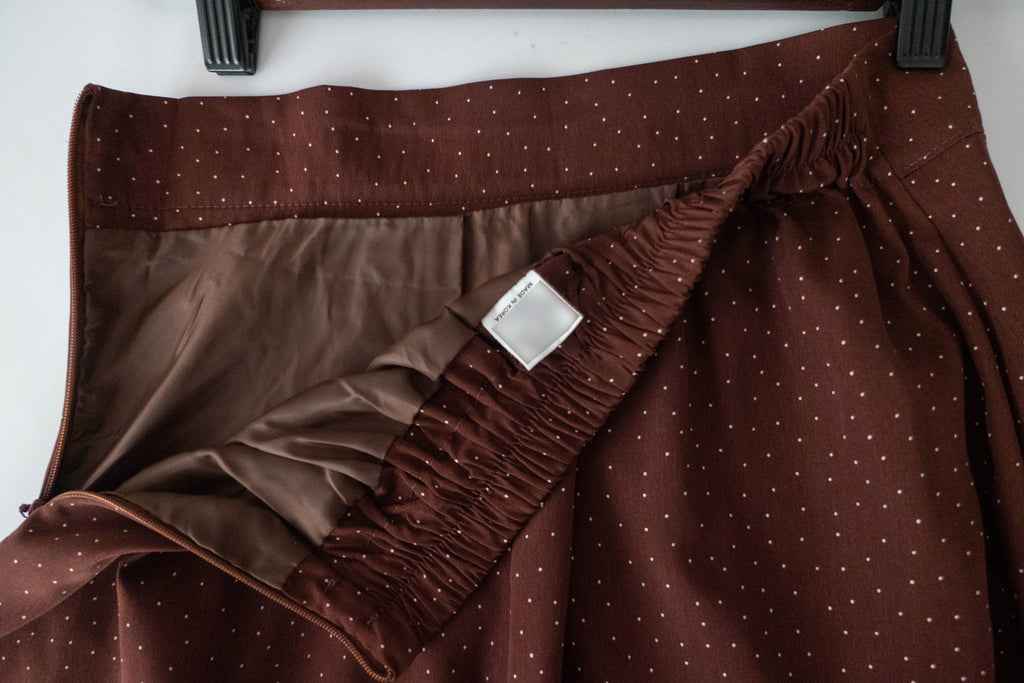 Snow Dot 雪花點點微光澤傘長裙, Skirt/ SK8743 (brown sold out)