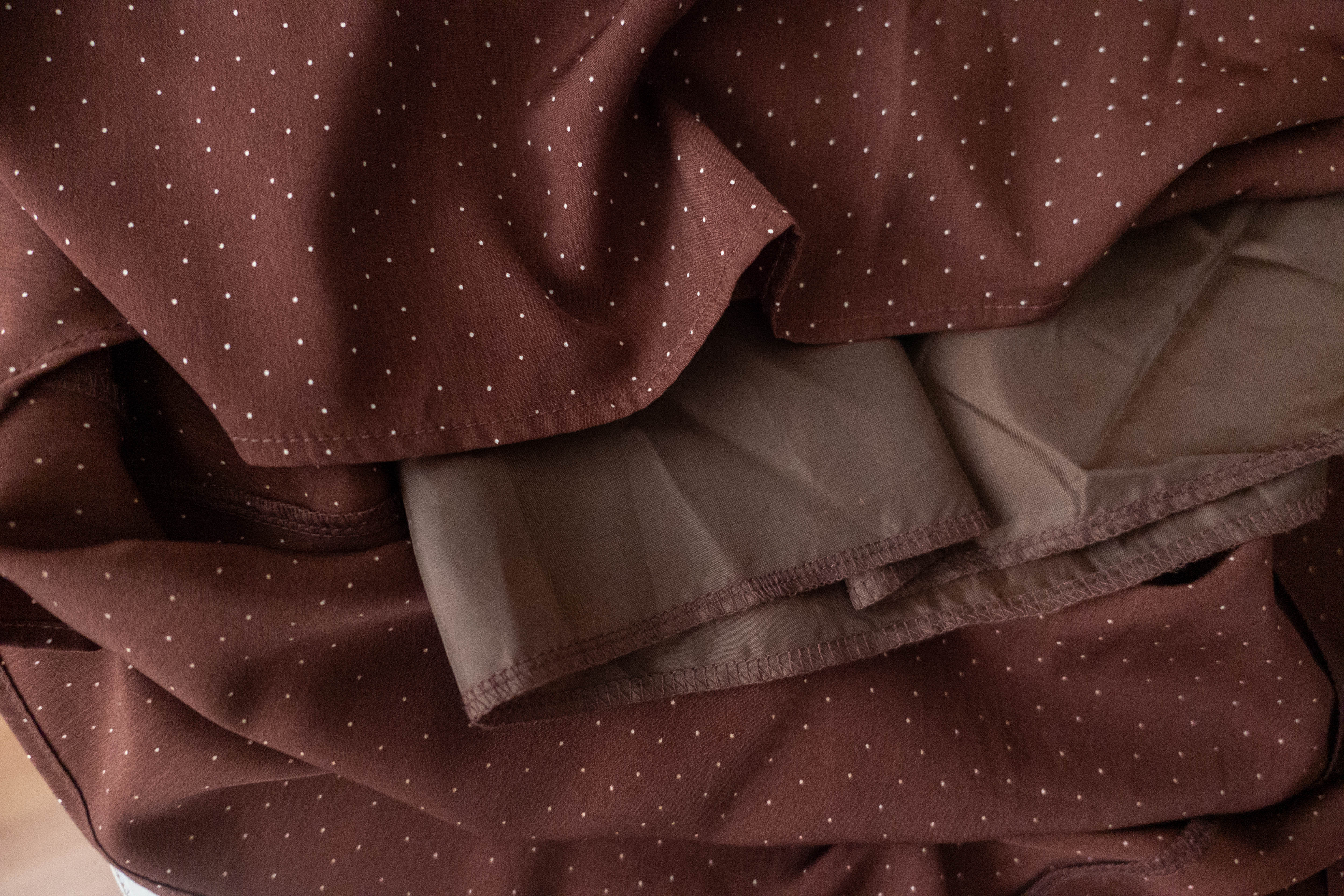 Snow Dot 雪花點點微光澤傘長裙, Skirt/ SK8743 (brown sold out)