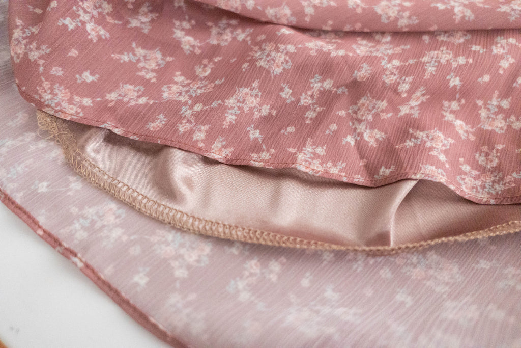 Garden Floral 輕盈方領雪紡碎花飄逸連身裙, Dress/ DS9349