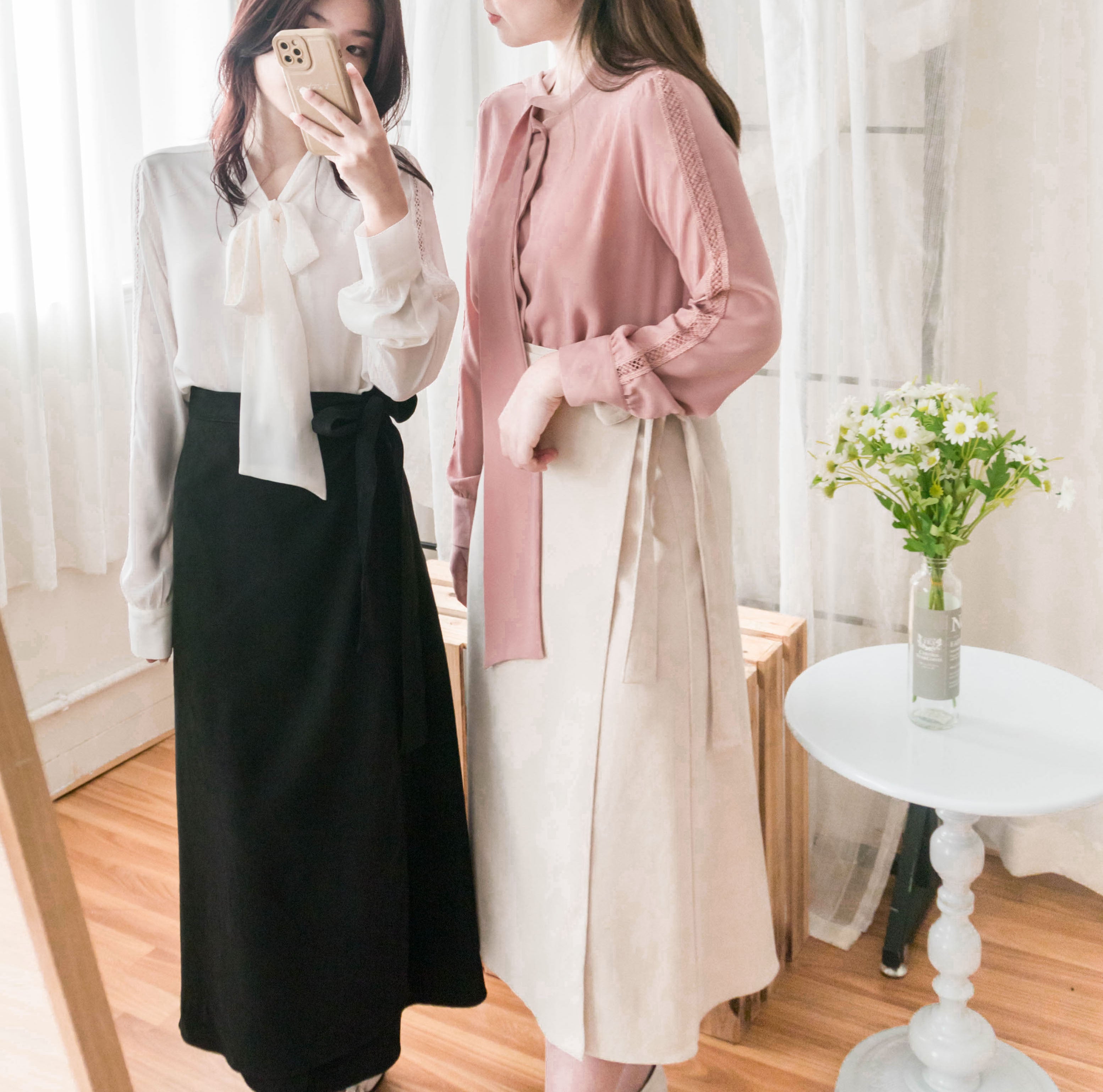 Slim Waist 包裹式穿著微A形顯瘦半身裙, Dress/ SK8748