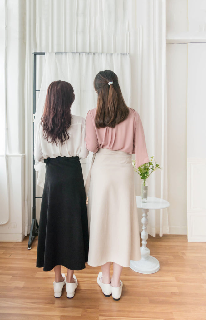 Slim Waist 包裹式穿著微A形顯瘦半身裙, Dress/ SK8748