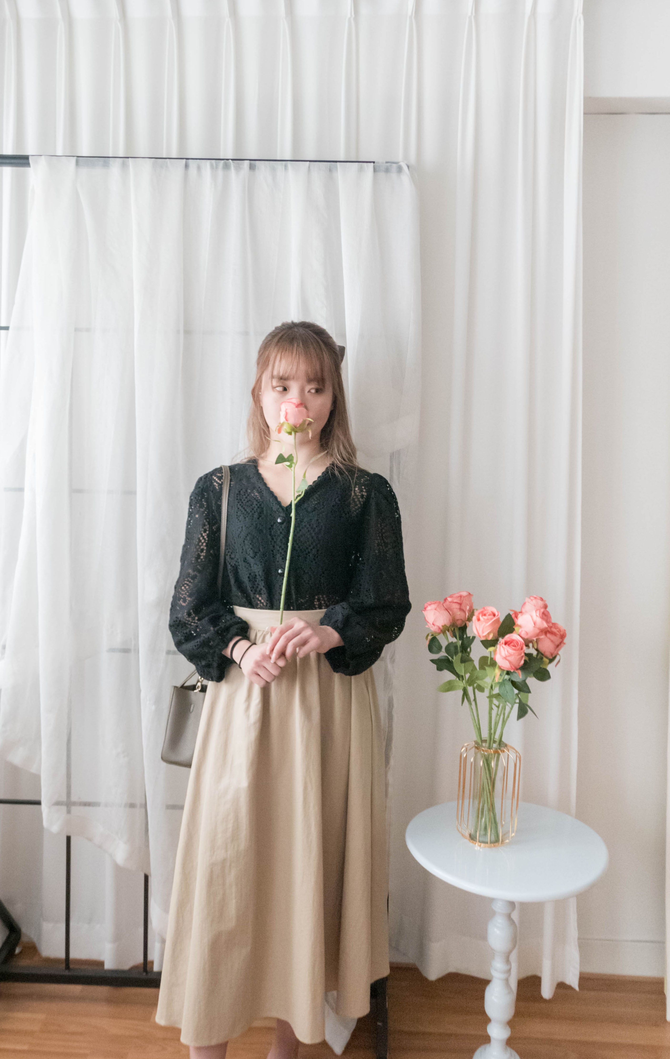 Flair 光澤質感微蓬蓬裙傘裙, Dress/ SK8753 (售完即止款)