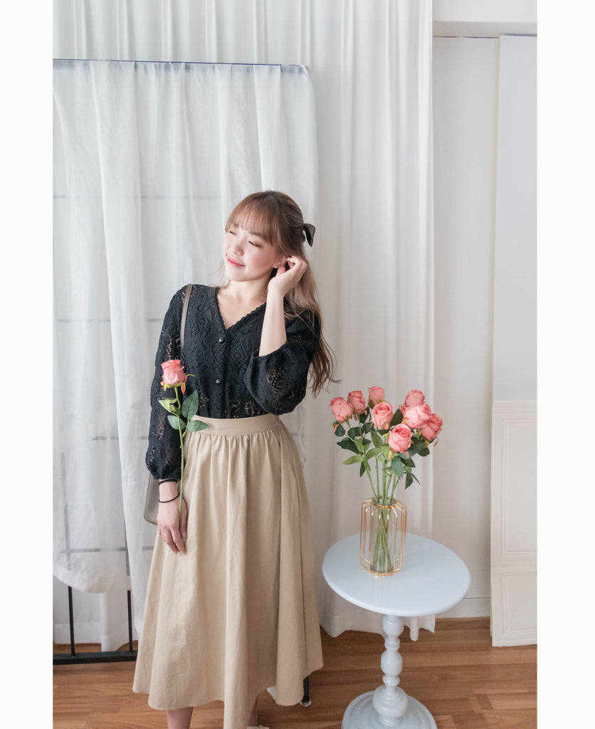 Flair 光澤質感微蓬蓬裙傘裙, Dress/ SK8753 (售完即止款)