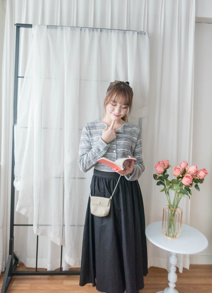 Knit Pattern 舒適織紋混色(白色Lace)合身上衣或外套, Top or Outer/ TP8910